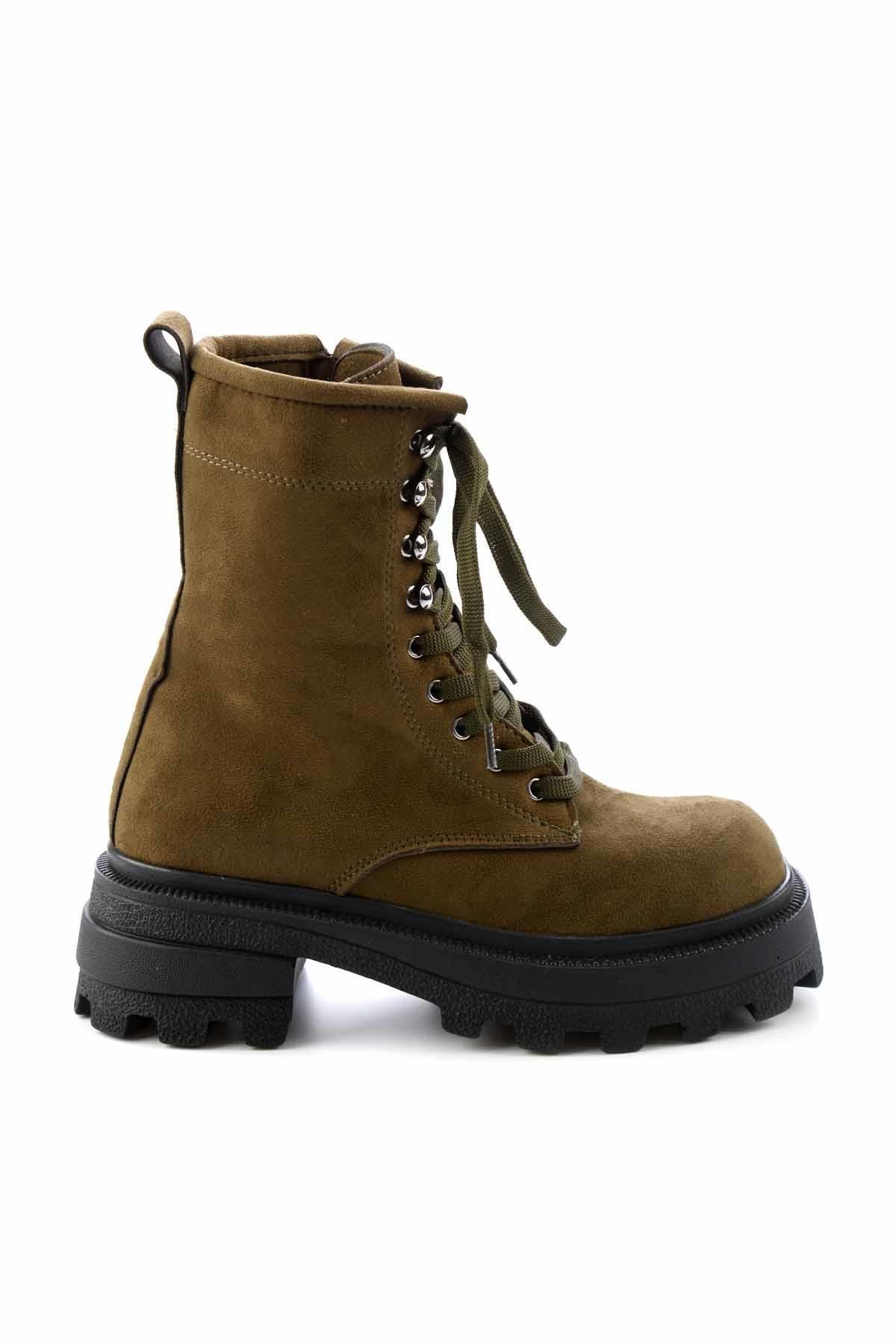 Bambi Haki Süet Kadın Bot & Bootie K02936050002