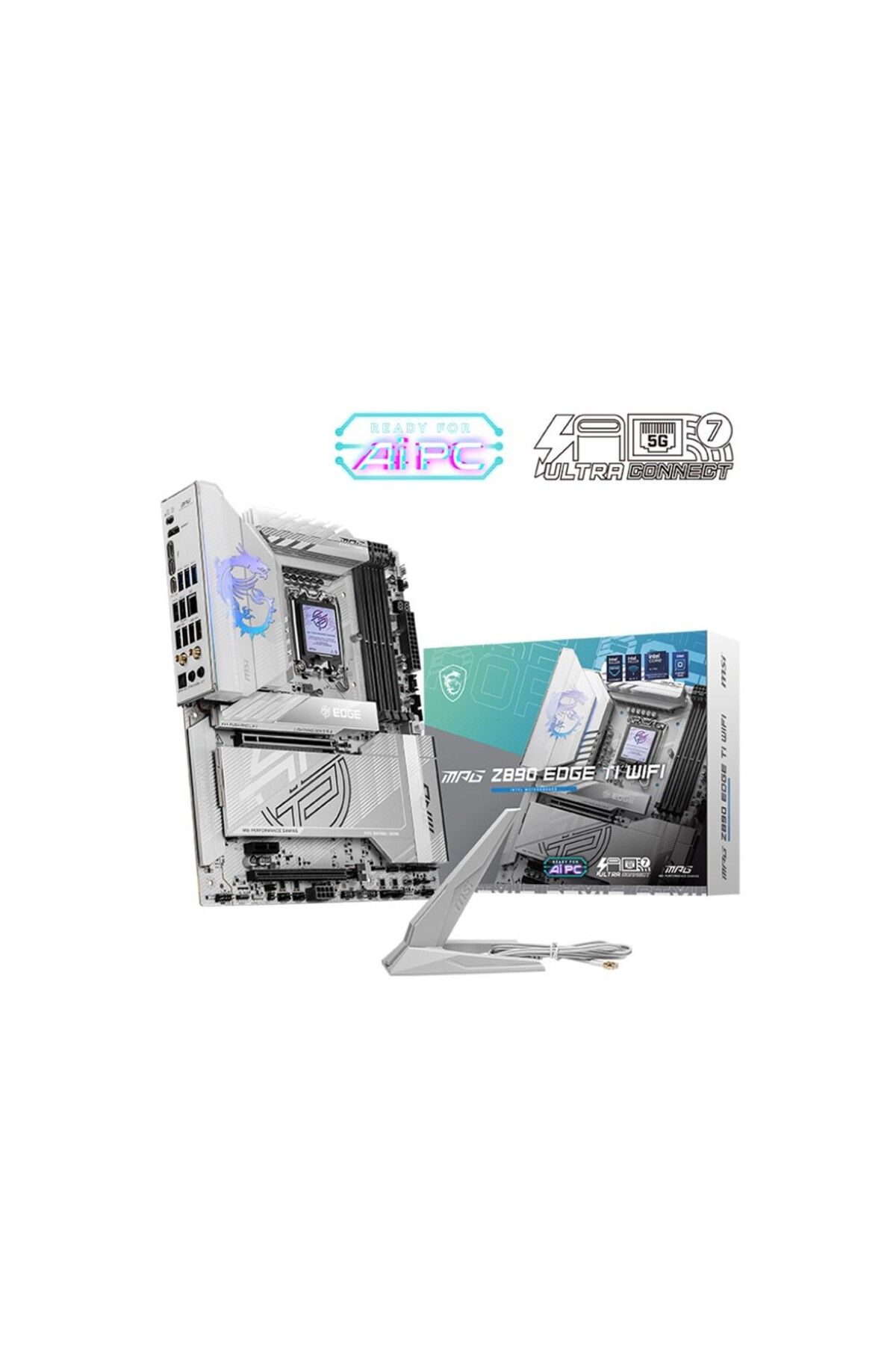 MSI MAG X870E EDGE TI WIFI AMD Ryzen Soket AM5 DDR5 9200Mhz WIFI 7 5G LAN ATX Anakart