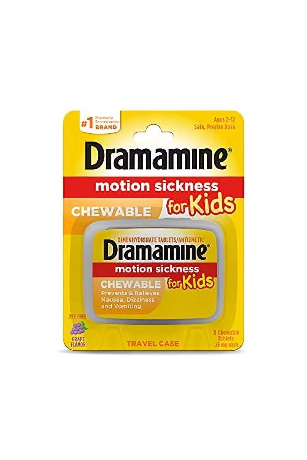 Candy Dımenhydrınate Tablet Antıemetıc Motion Sickness Chewable For Kids 8 Adet 25 mg