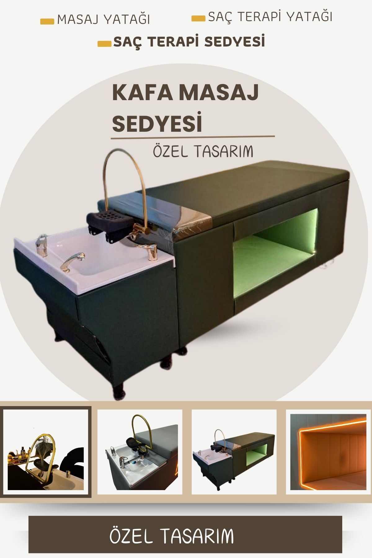 dermanew hair MASAJ YATAĞI - KAFA MASAJ SEDYESİ - SAÇ TERAPİ YATAĞI