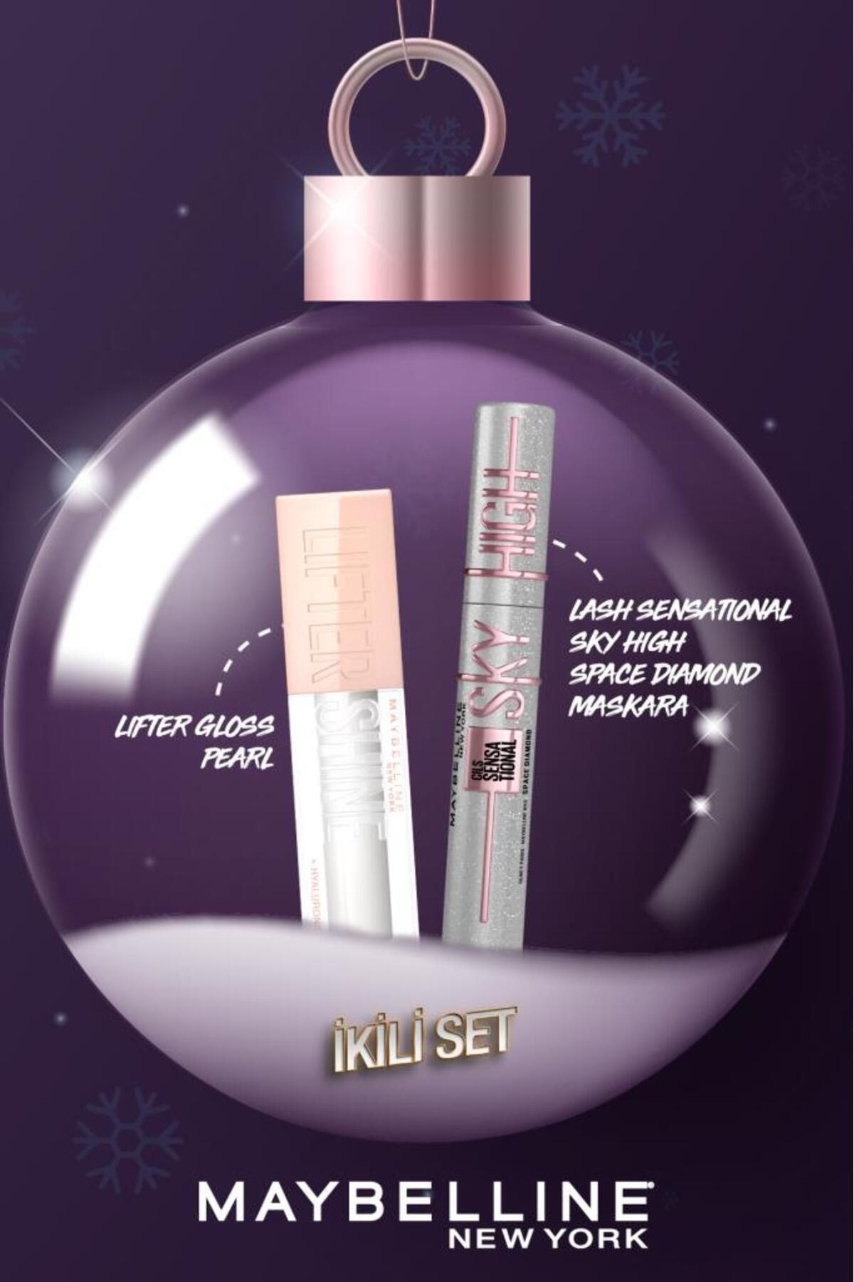 Maybelline New York Lash Sensational Sky High Space Diamond Elmas Işıltılı Maskara & Lifter