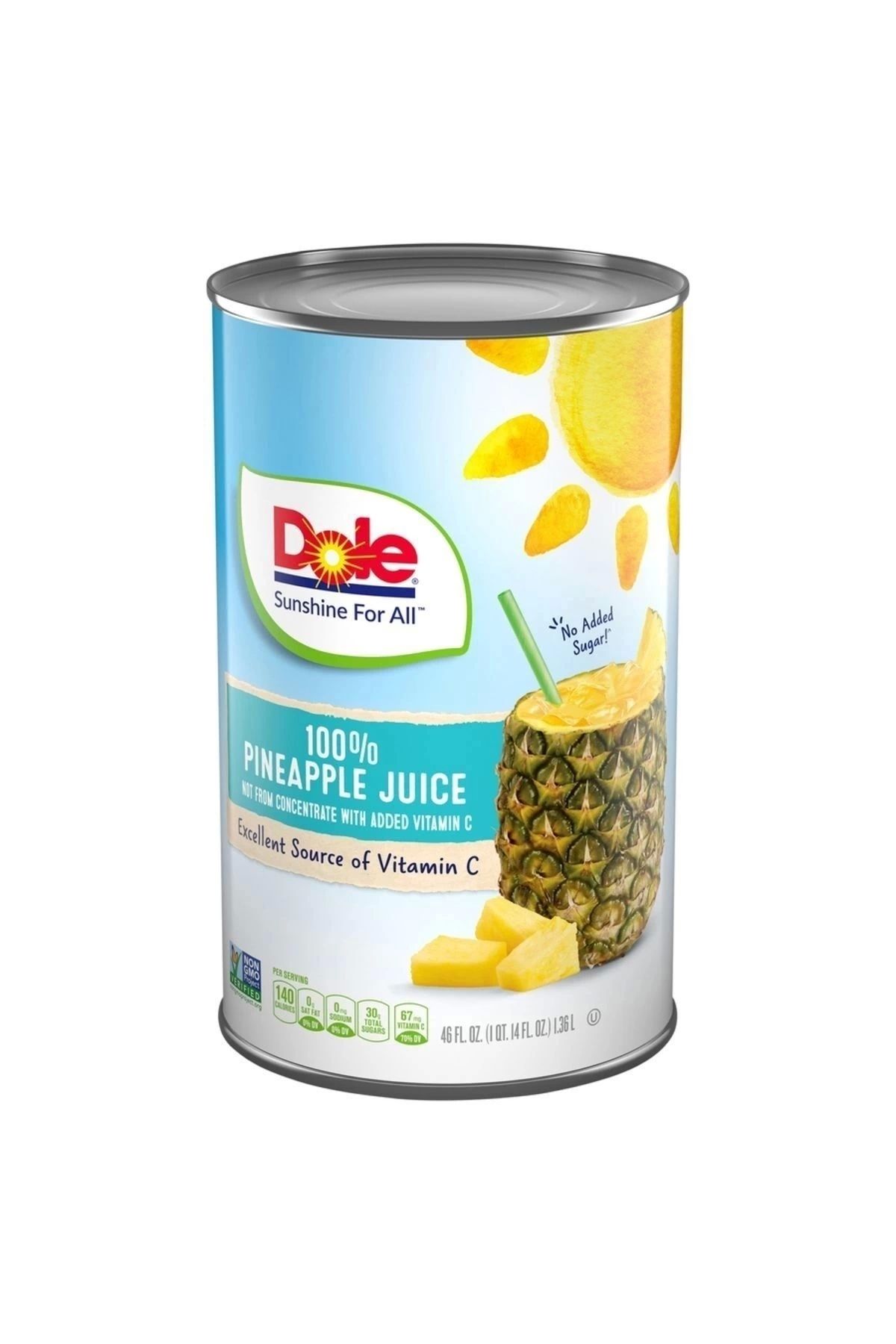 Dole Sunshine For All % 100 Pineapple Juıce 1.36 ml