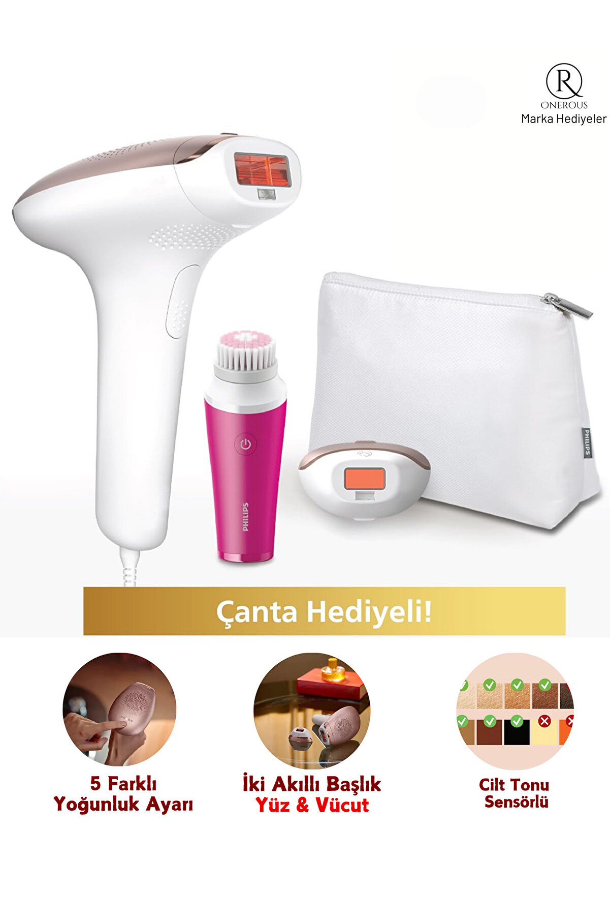 Lumea Yeni IPL Lazer Epilasyon Cihazı, Yüz Temizleyici ve Lambader Hediye!