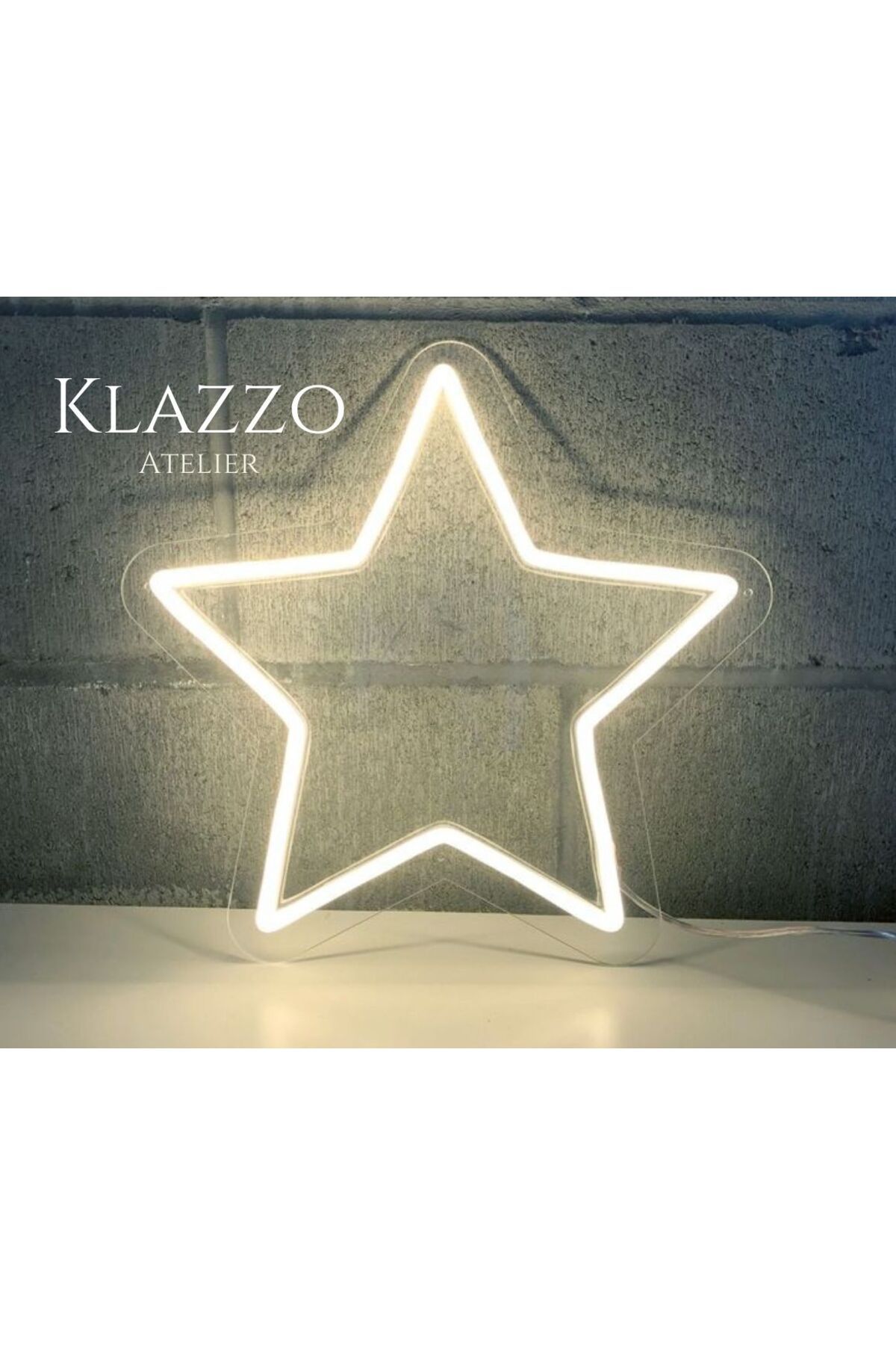 klazzo Yıldız şekilli Neon LED'li Duvar süsü