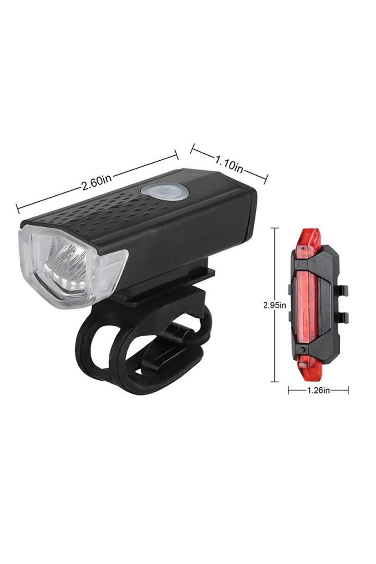 Genel Markalar XBYC-6116 Bisiklet Aydınlatma Seti - USB Şarjlı Ön-Arka Far