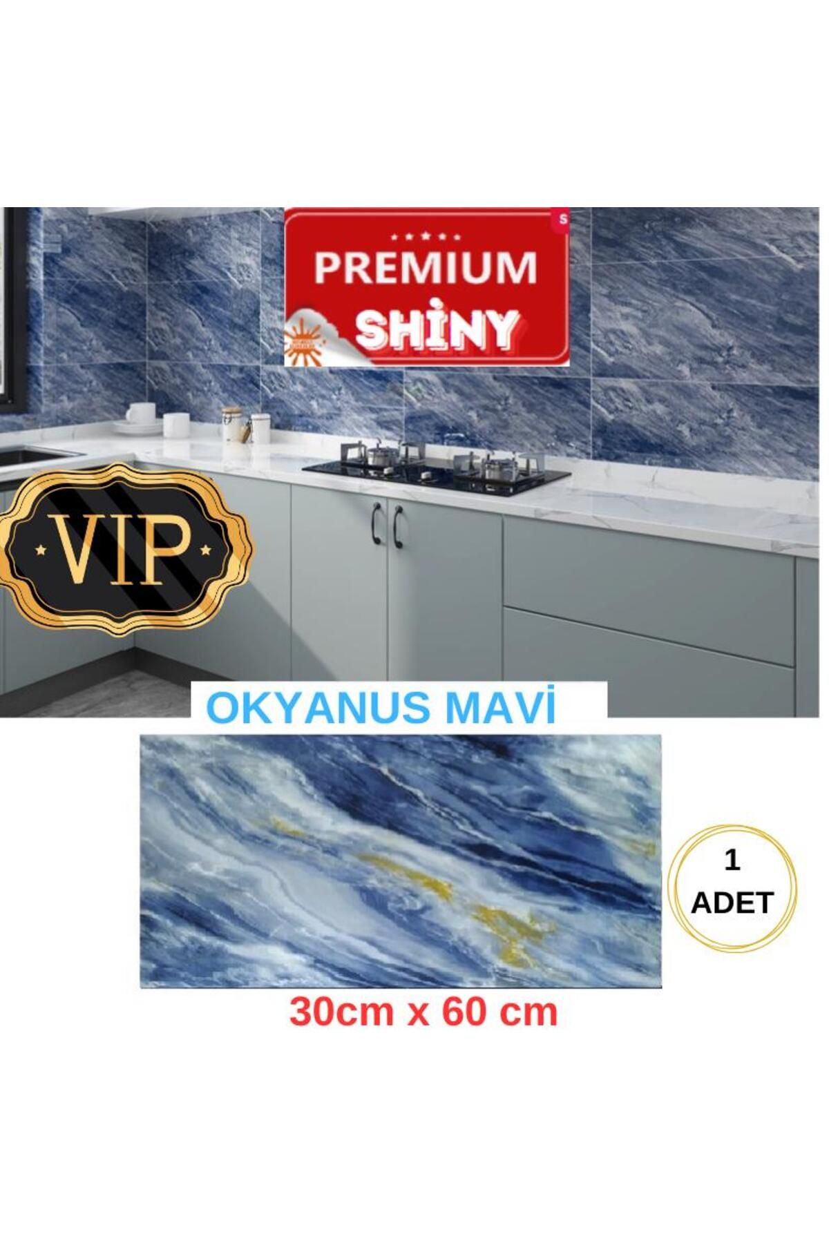 Renkli Duvarlar 1adet 30x60cm Okyanus Mavisi Yapışkanlı Duvar Paneli Esnek Karavan Banyo Wc Duvar Paneli Shiny-6
