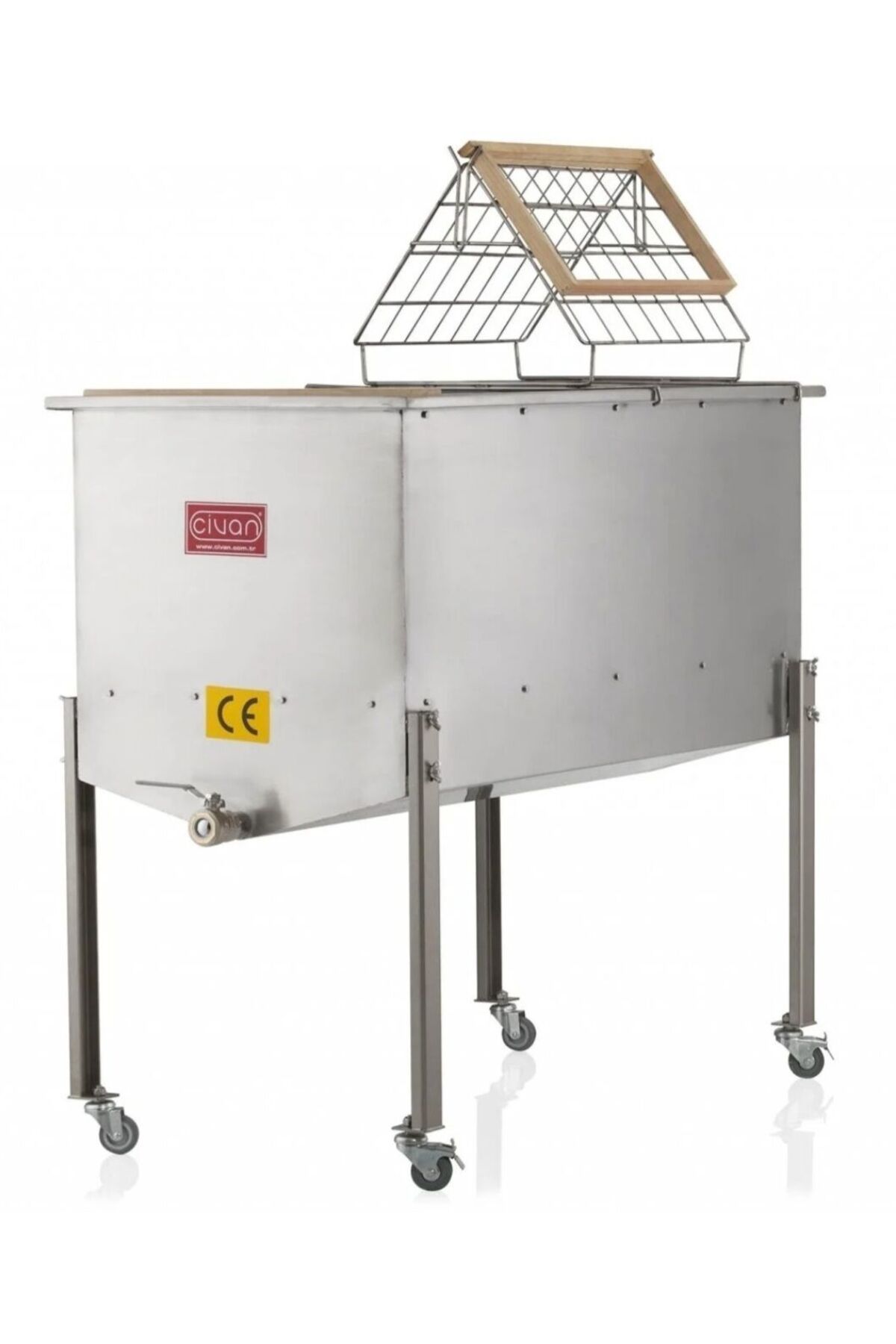 Ermiş Arıcılık Civan Sır Alma Teknesi 105 Cm / 304 Krom