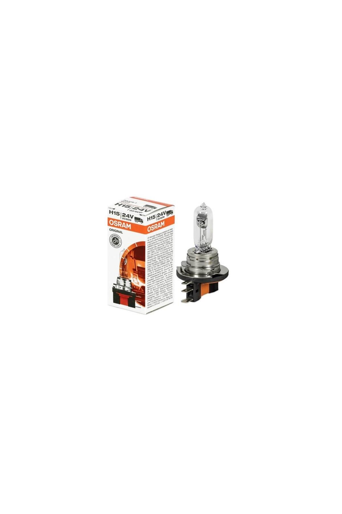 Osram 24V AMPUL H15 20/60W YENİ ÇİFT FLAMANLI OSRAM 64177 1 ADET
