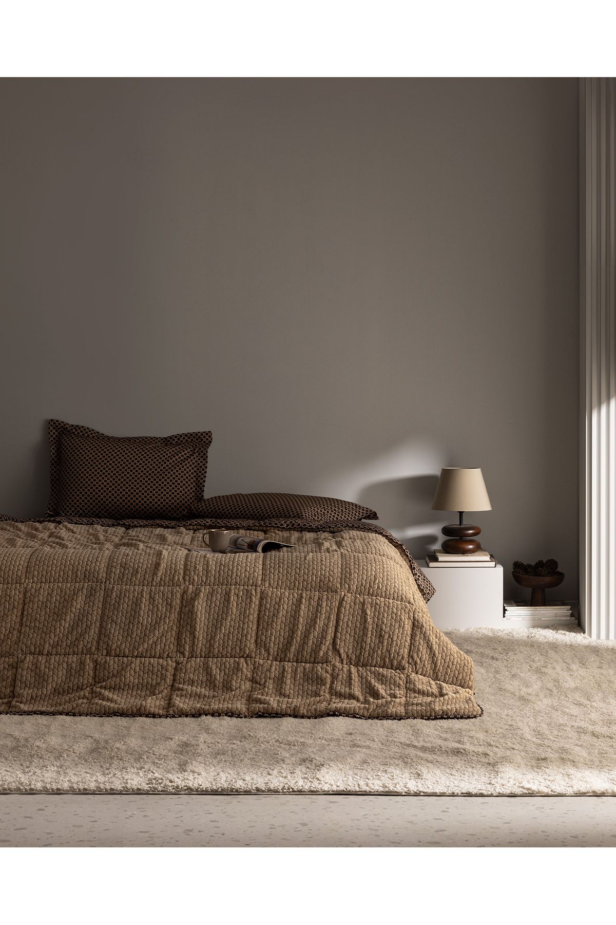 Madame Coco Vincent Çift Kişilik Wellsoft Comforter Set - Bej