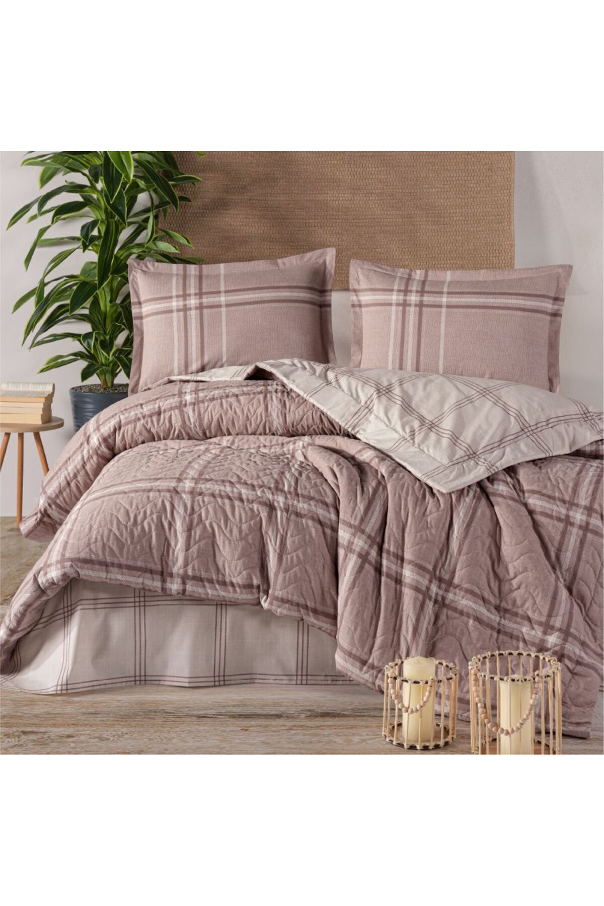 Clasy Ranforce %100 Pamuk Tek Kişilik Dört Mevsim Set Capella V2 Kahve