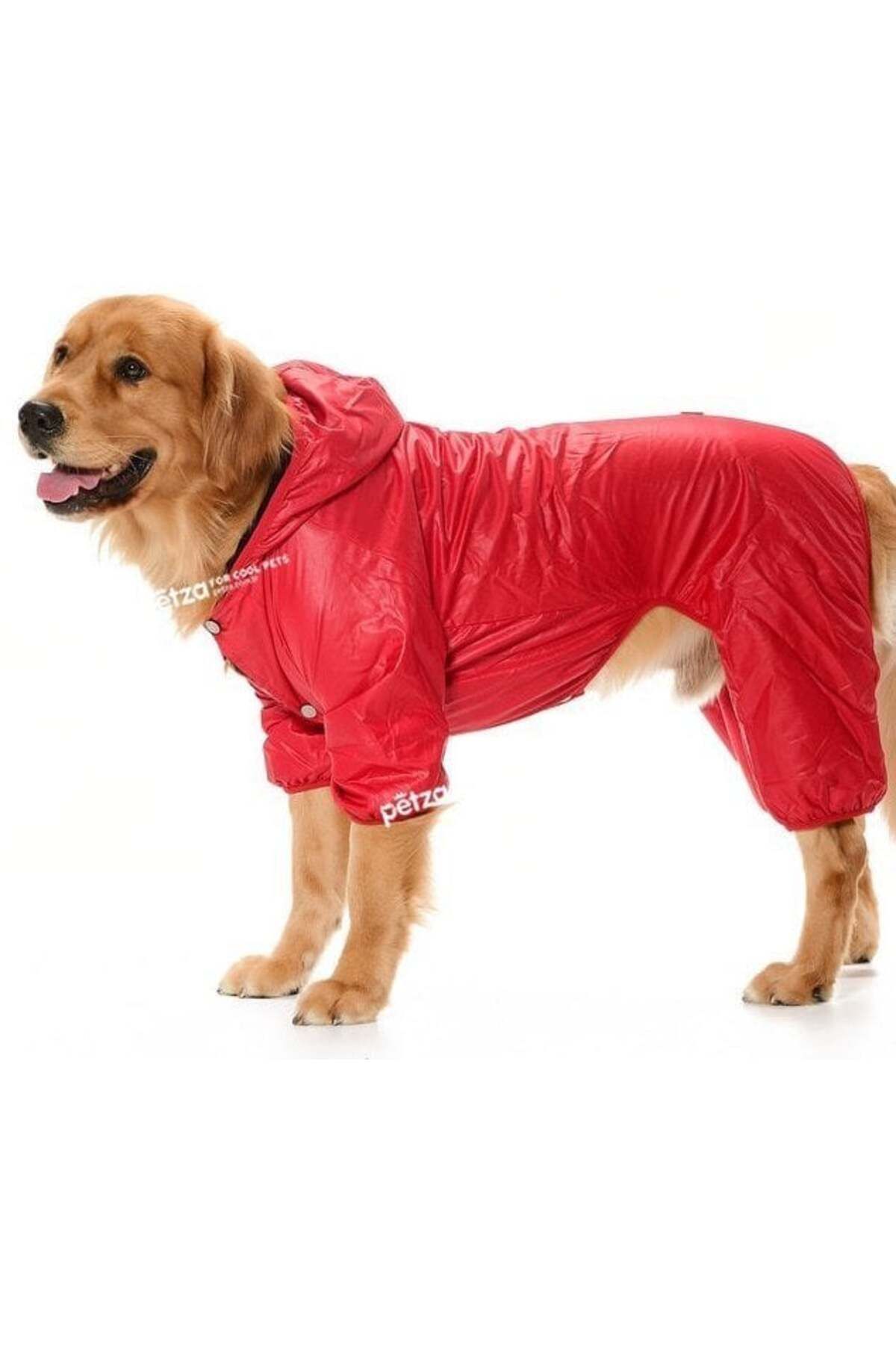 Petza Büyük Irk Paçalı Köpek Yağmurluk - Hurit Kırmızı
