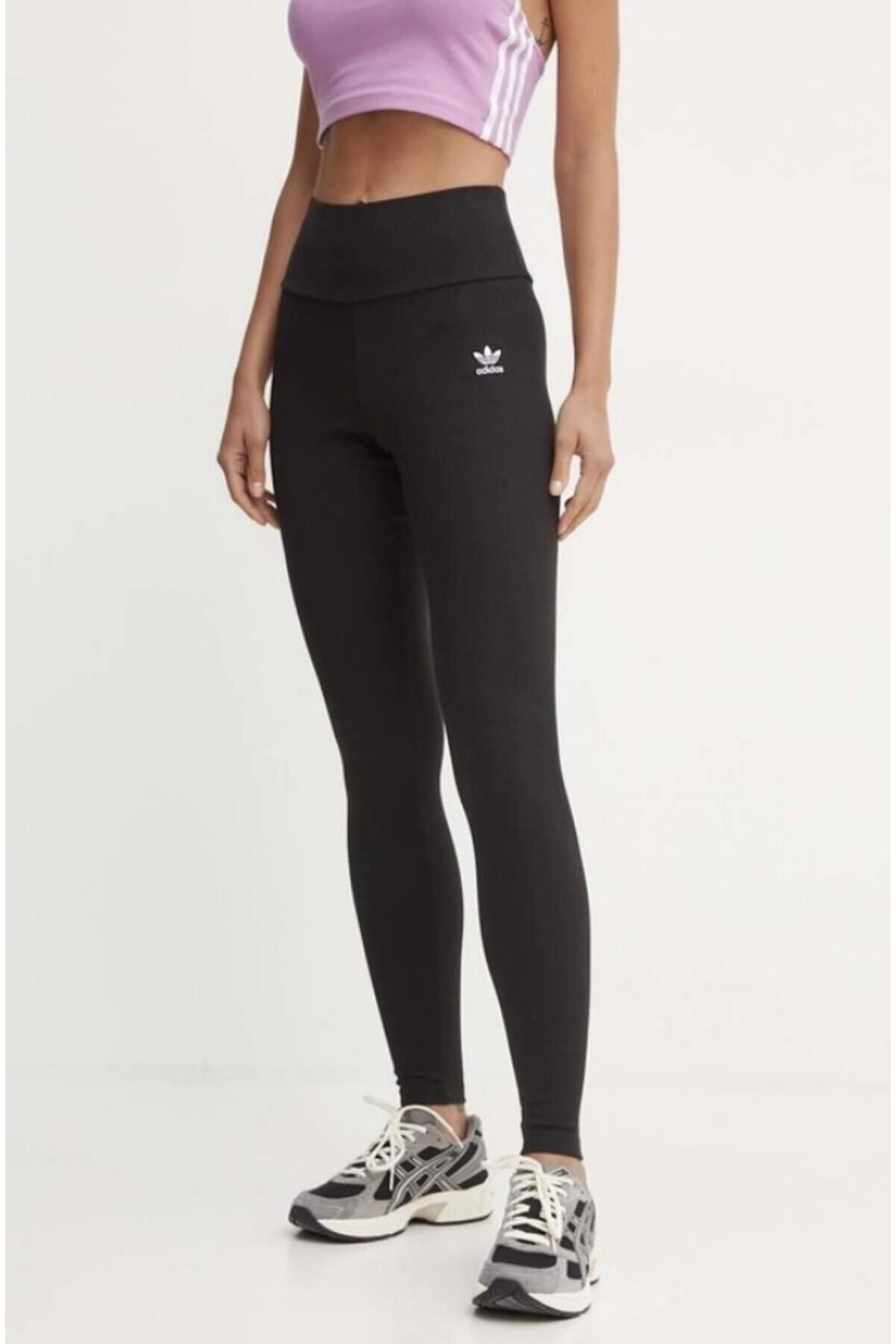 adidas Essentials Yüksek belli Kalın Siyah Tayt