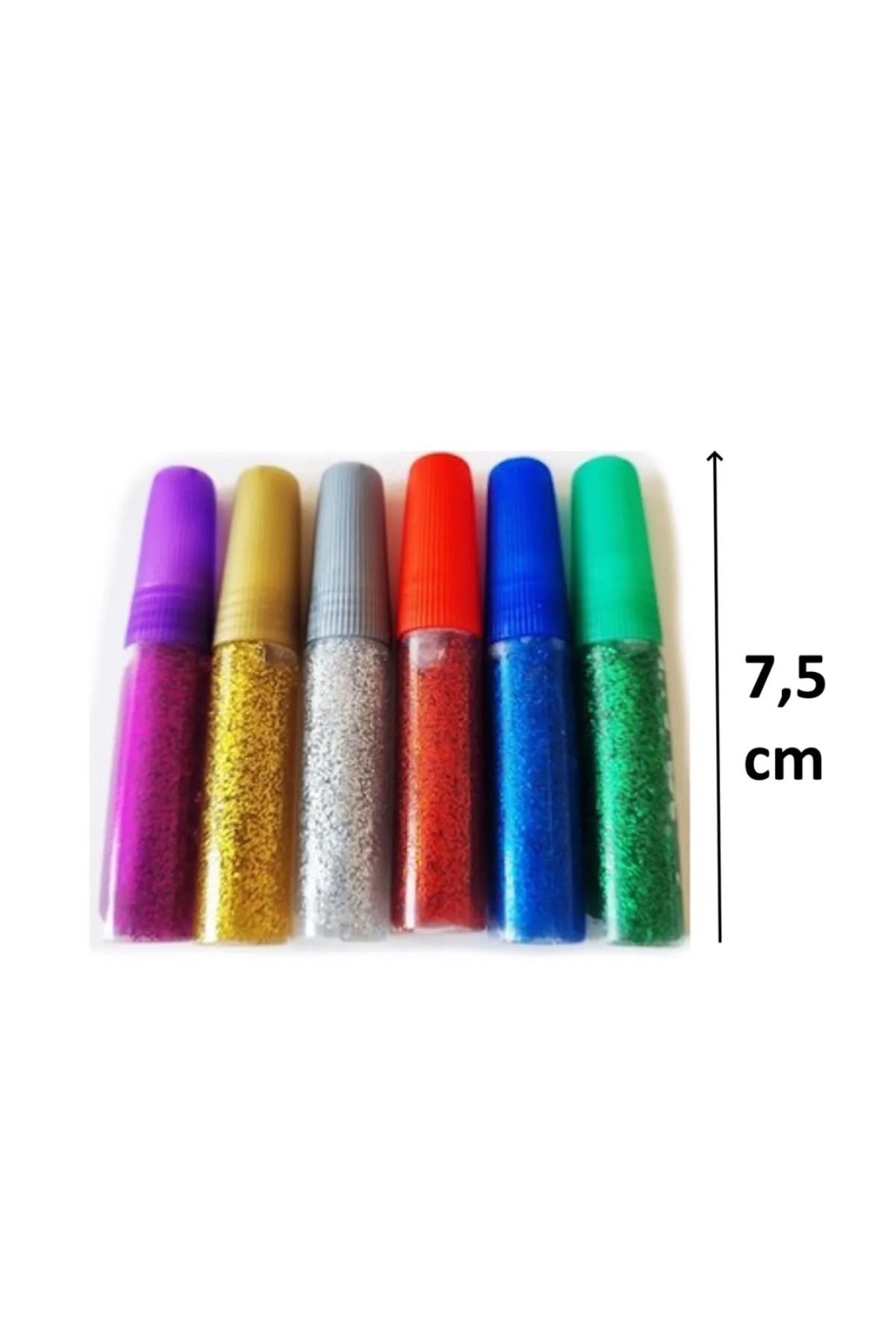 MyClean simli yapıştırıcı dekoratif şık canlı renkler my fine glitter glue 6 adet