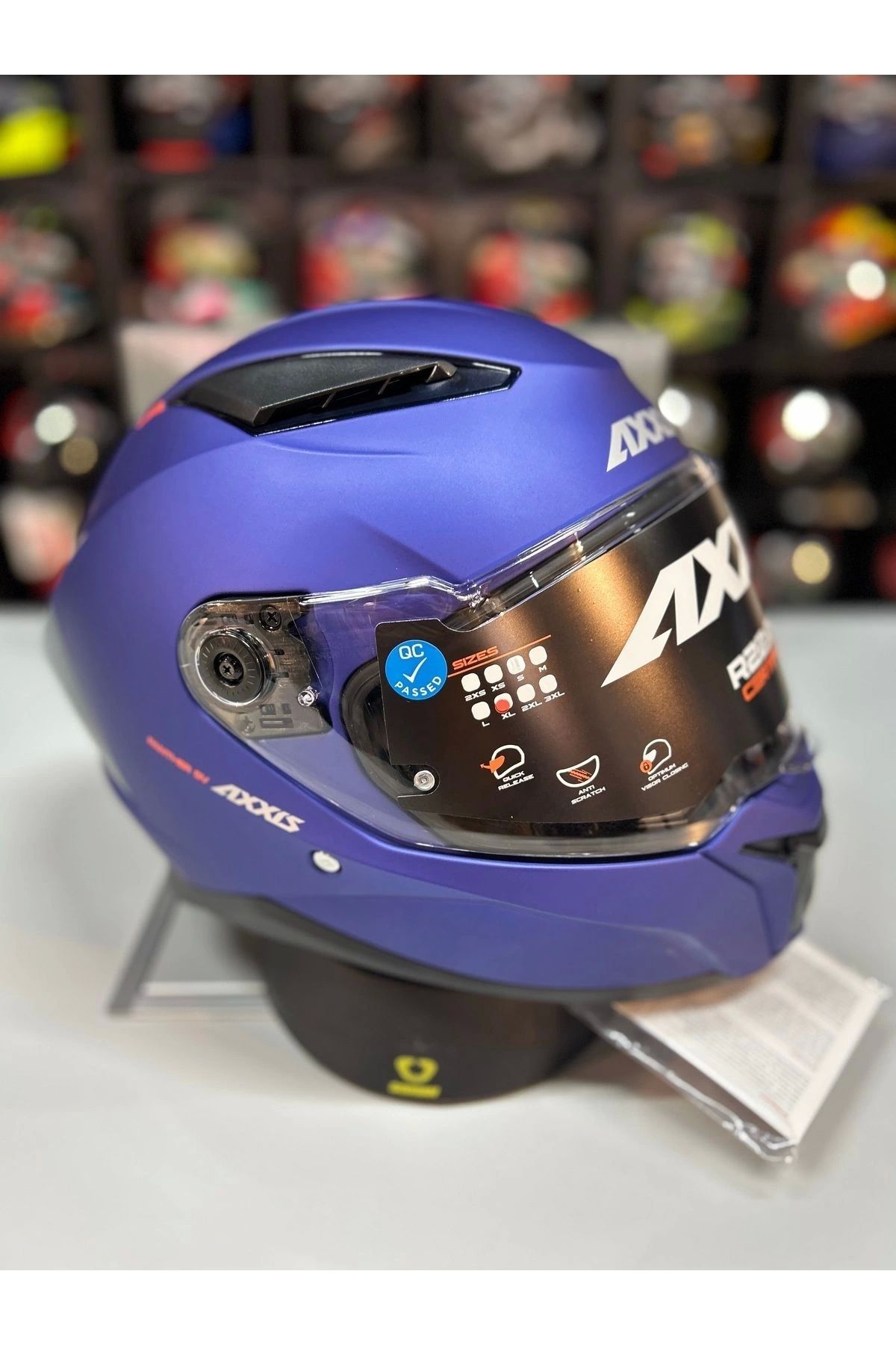 Axxis Panther Sv Solıd A7 Matt Blue Tam Kapalı Kask
