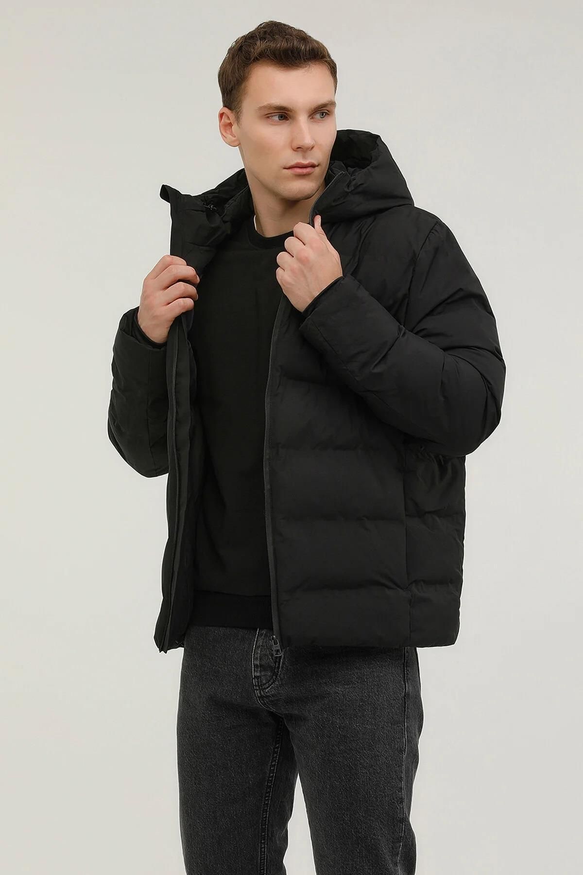 Lumberjack 4w ml Nolan Coat 2sn22 4pr Kısa Kaban Sıyah