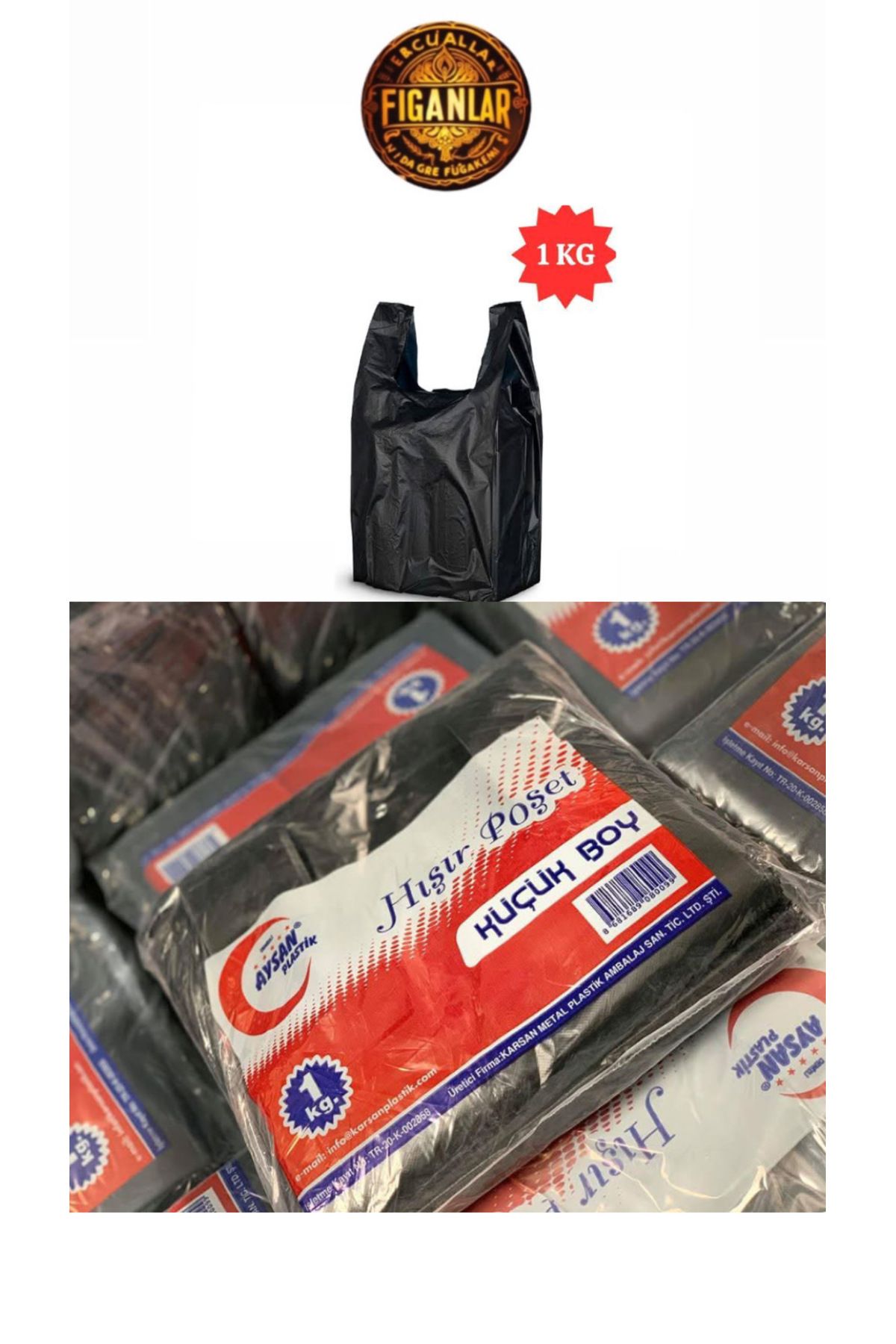 figanlar ambalaj 1 kg 200 adet siyah küçük boy atlet poşet soba kömür poşeti mutfak çöp torbası