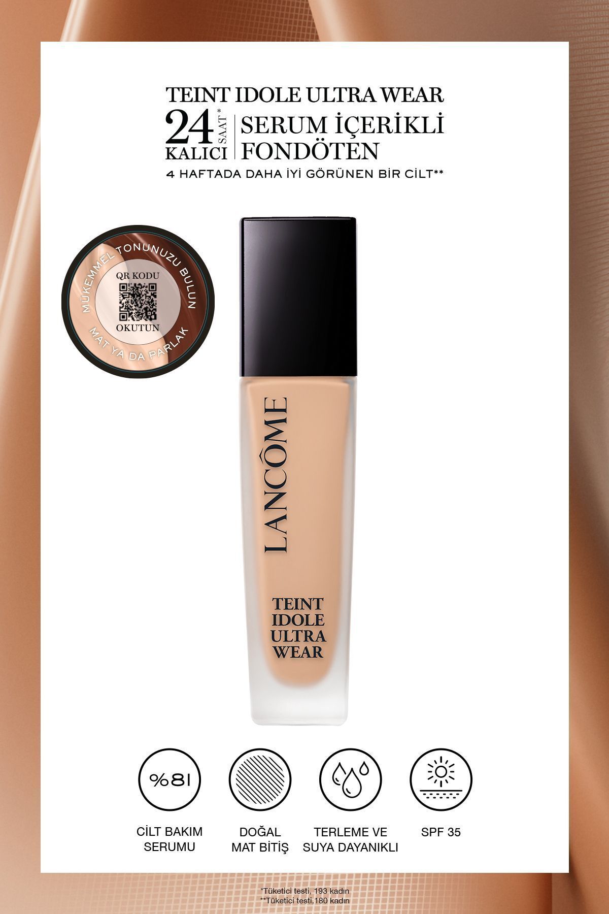 Lancome Teint Idole Ultra Wear 24 Saat Kalıcı Fondöten 235n 3614273792523