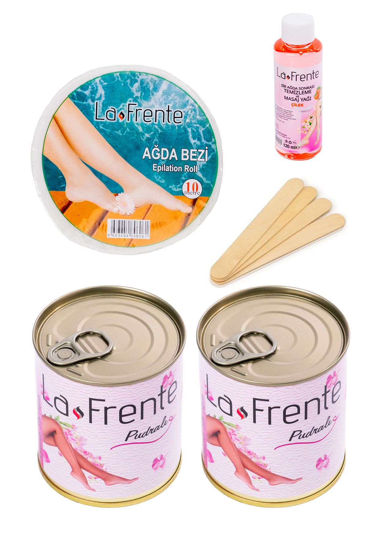 LA FRENTE KONSERVE AĞDA 2 ADET + 10 MT RULO AĞDA BEZİ+LA FRENTE AĞDA YAĞI 120 ML + SPATULA HEDİYE