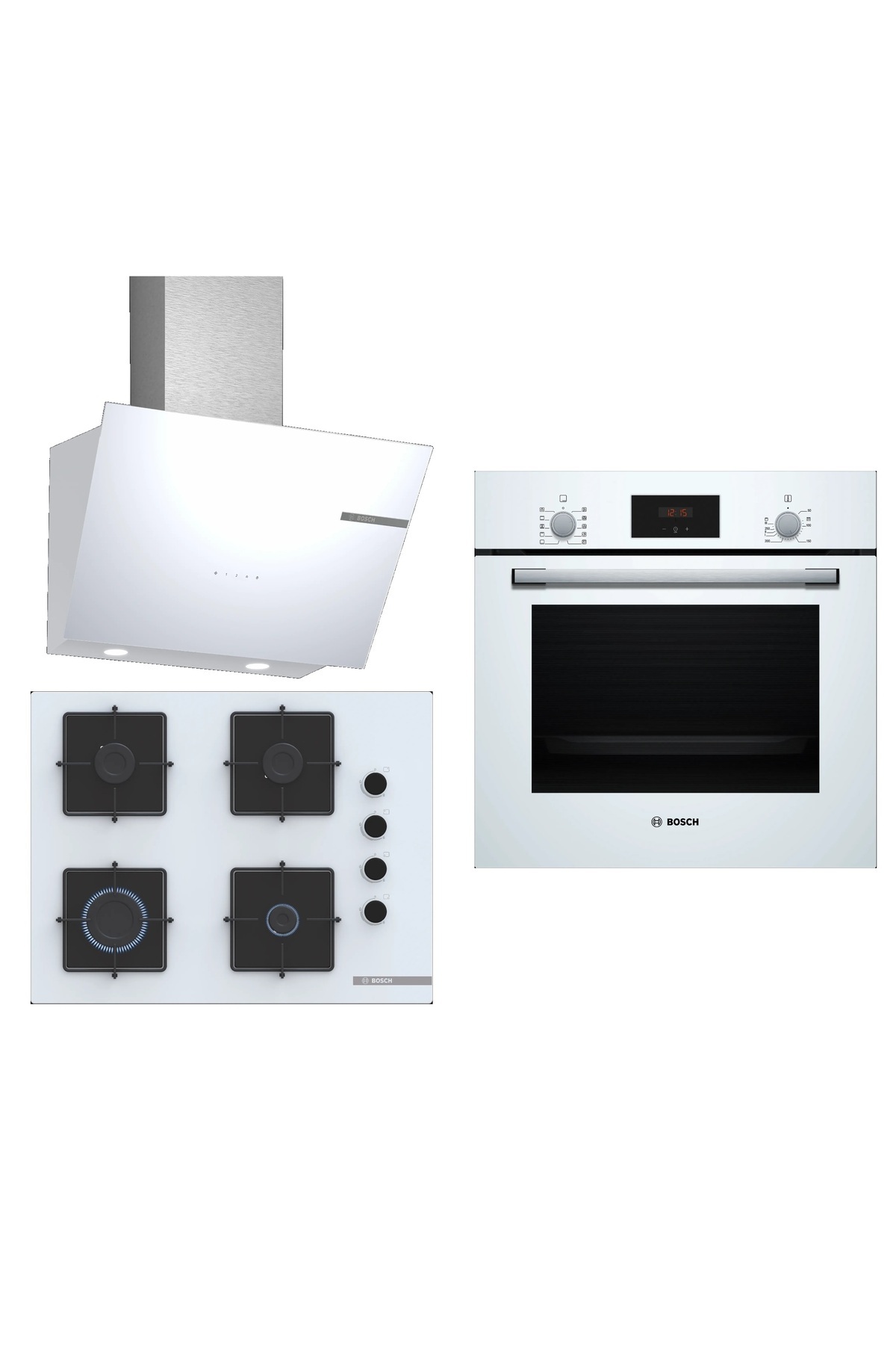 Ankastre 3 Lü Set 304( HBF512BW1T - POP7C2P30O - DWK66PJ20T )