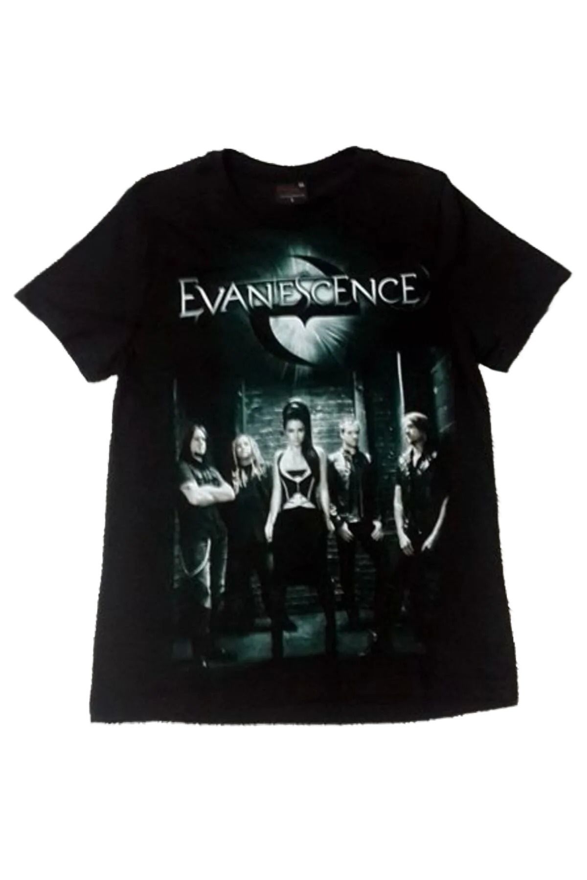 fame-stoned Evanescence Baskılı Unisex %100 Pamuk Siyah T-shirt