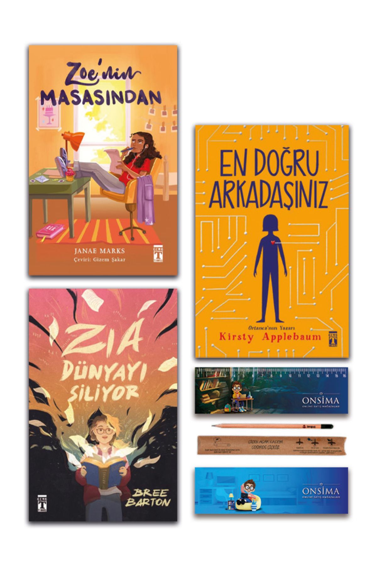 Genç Timaş En Doğru Arkadaşınız - Zia Dünyayı Siliyor - Zoe nin Masasından Set 3 Kitap