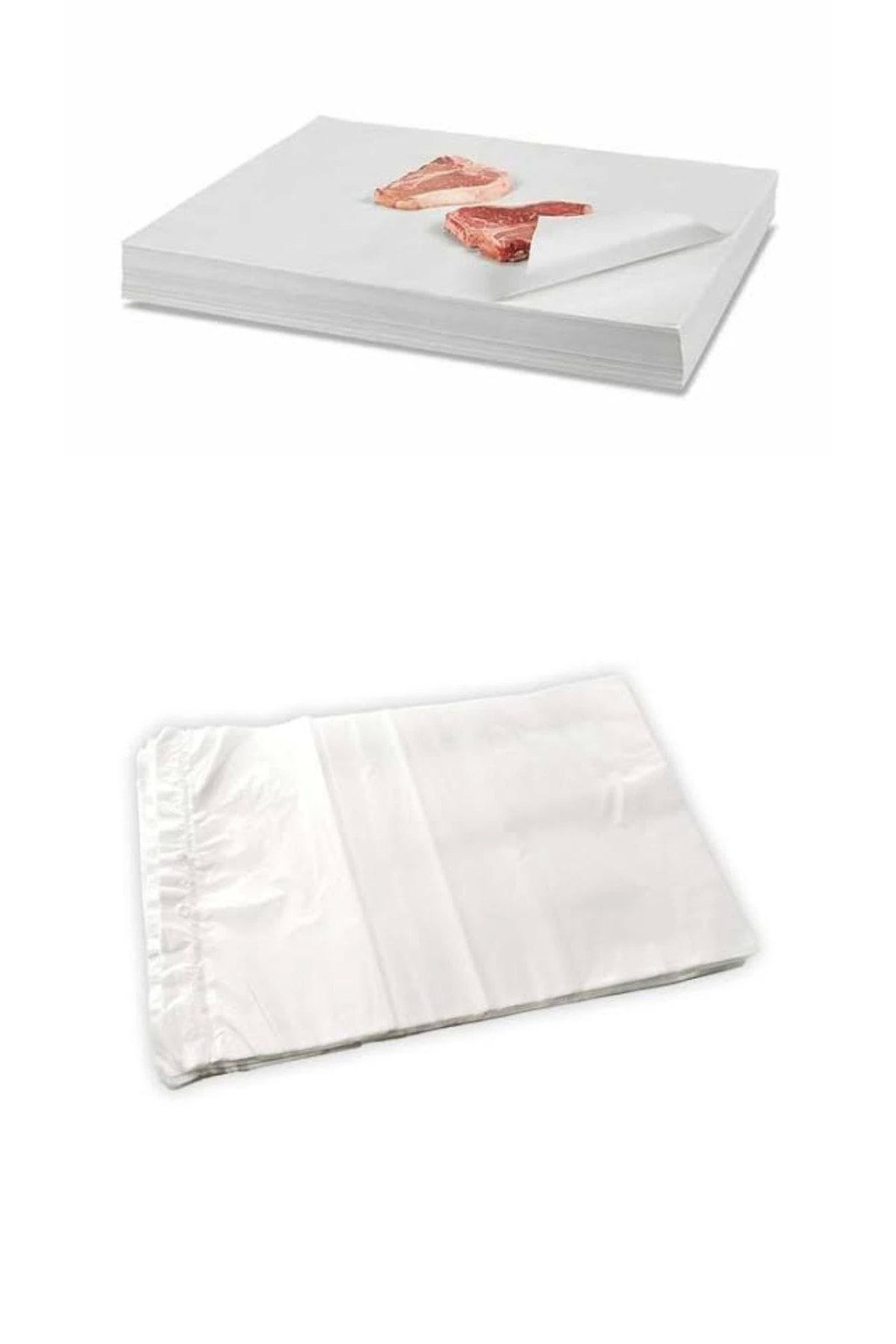YOK YOK AMBALAJ Plast Kağıt Şarküteri Kasap Poşeti Şeffaf Tabaka 35×50cm 50 Adet
