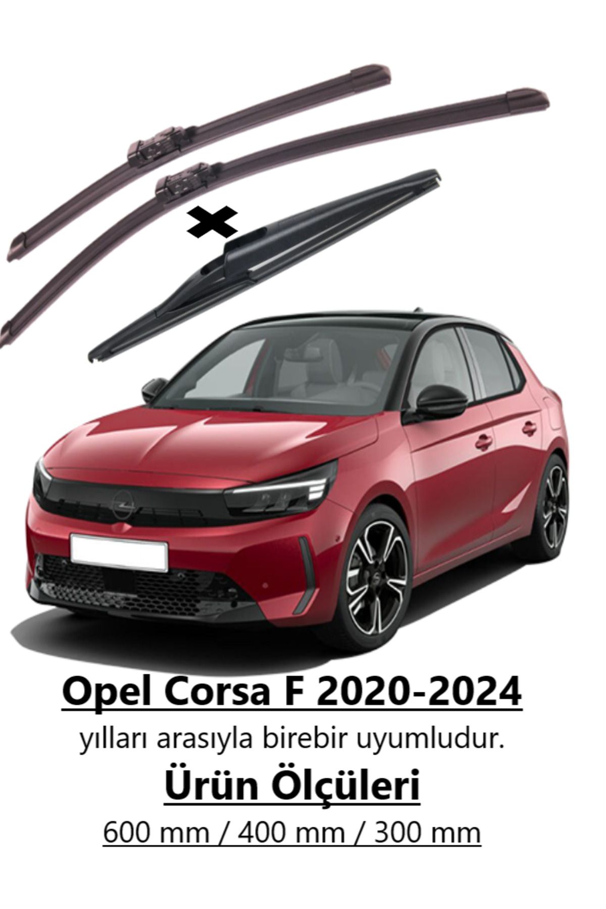 Rbw Opel Corsa F 2020-2024 Ön ve Arka Silecek Takımı