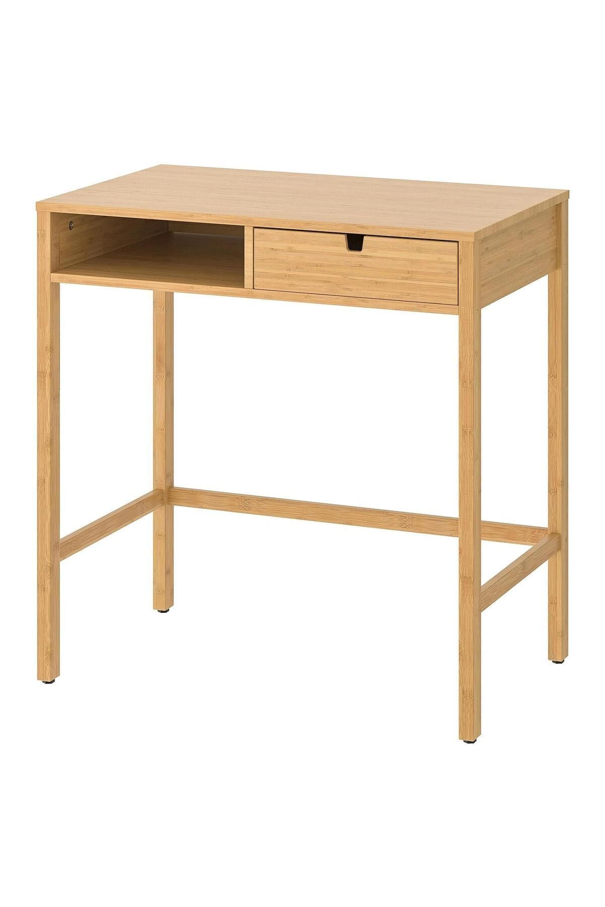 IKEA Bambu Makyaj Masası, 76x47 Cm Çekmeceli Tuvalet Masası