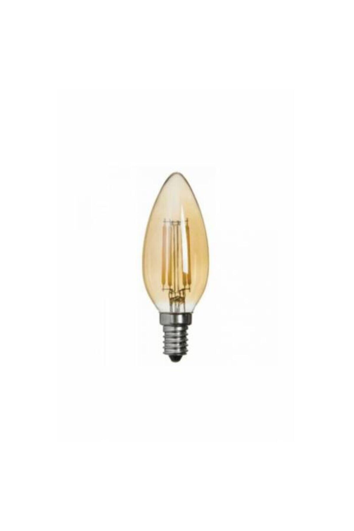 Edison 4w E14 Düz Uçlu Rustik Buji Ampül Cam