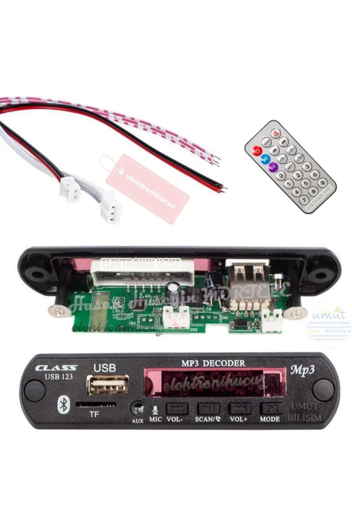 Class 12V MP3 Decoder Board Bluetooth Audio Module TF USB AUX SD Kart AUX ÇIKIŞLI Tüm Araçlarla Uyum