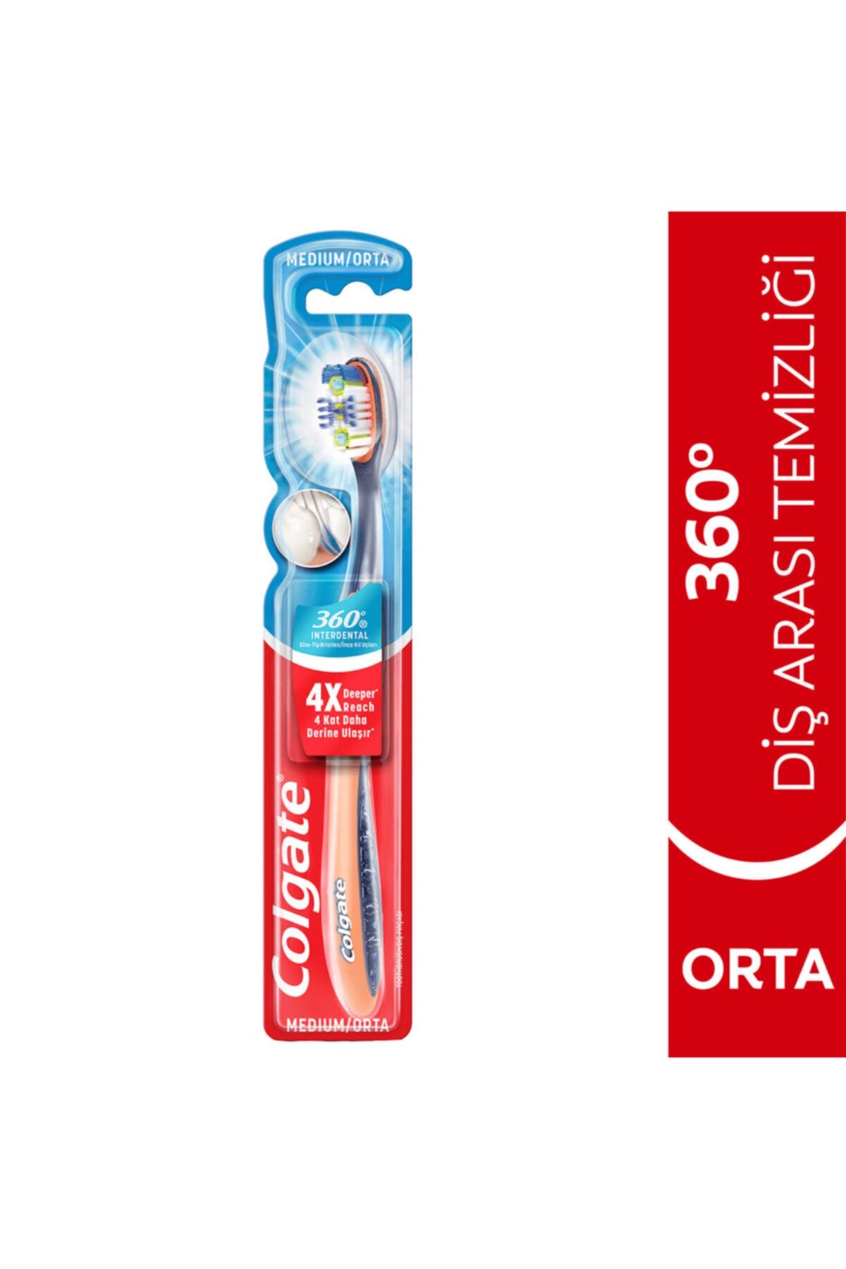 Colgate 360 Diş Fırçası Diş Arası Temizliği Orta
