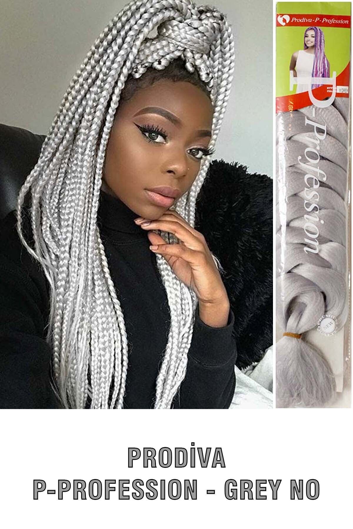 PRODİVA SENTETİK ÖRGÜLÜK SAÇ,AFRİKA ÖRGÜSÜ,RASTA,TWİST ÖRGÜ, GREY, GRİ