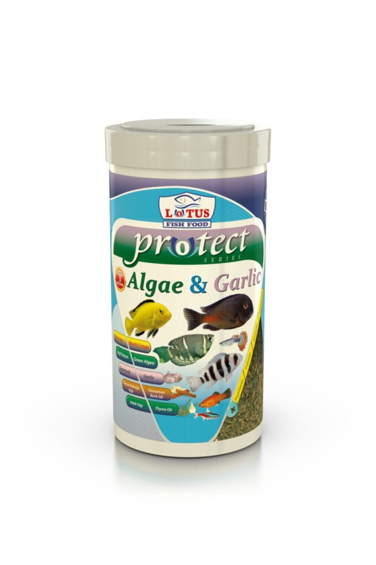Lotus Protect Algae Garlic 100 Ml Pro Chips Akvaryum Balık Yemi