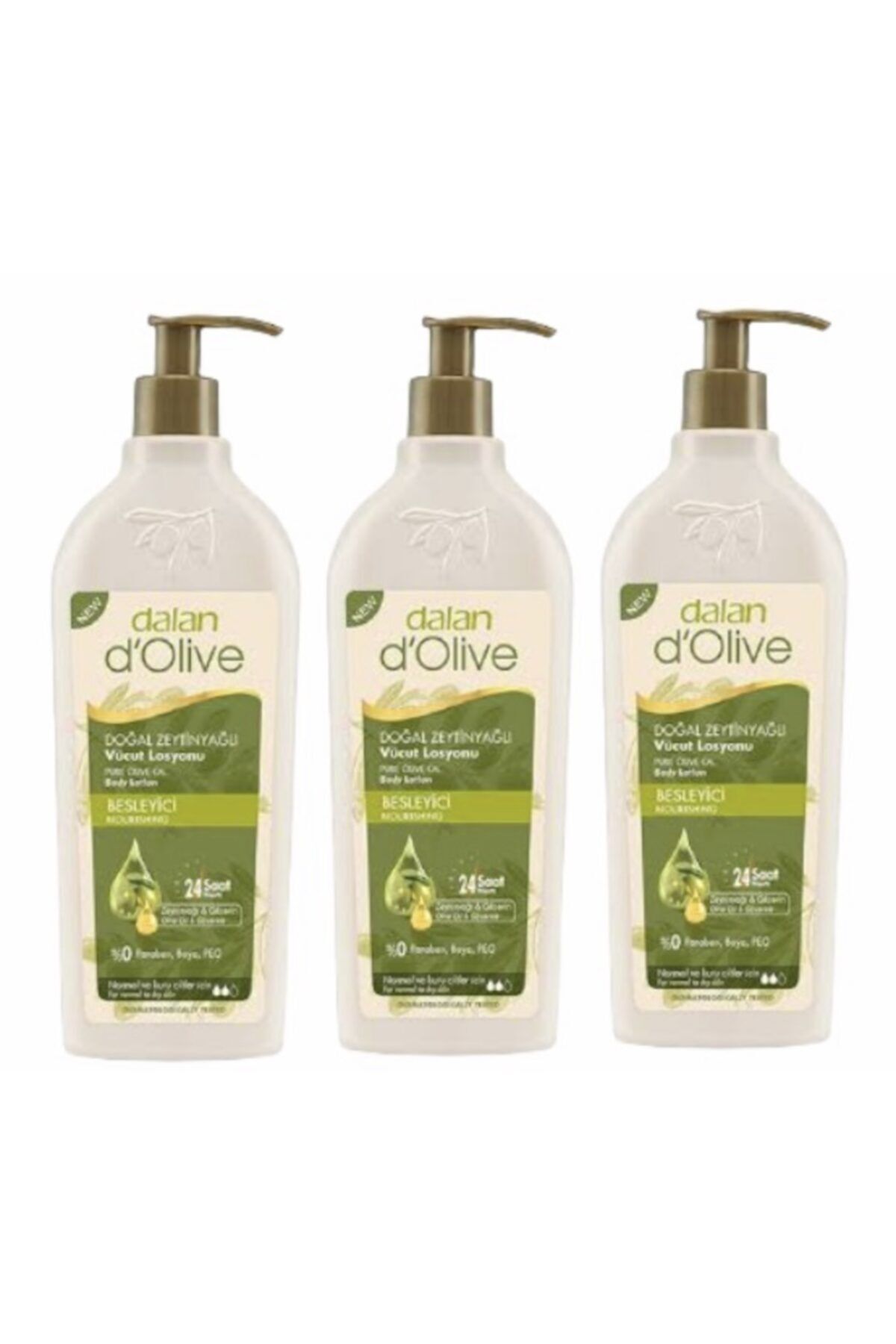 Dalan D Olive Doğal Zeytinyağlı Vücut Losyonu 400 ml 3 Adet