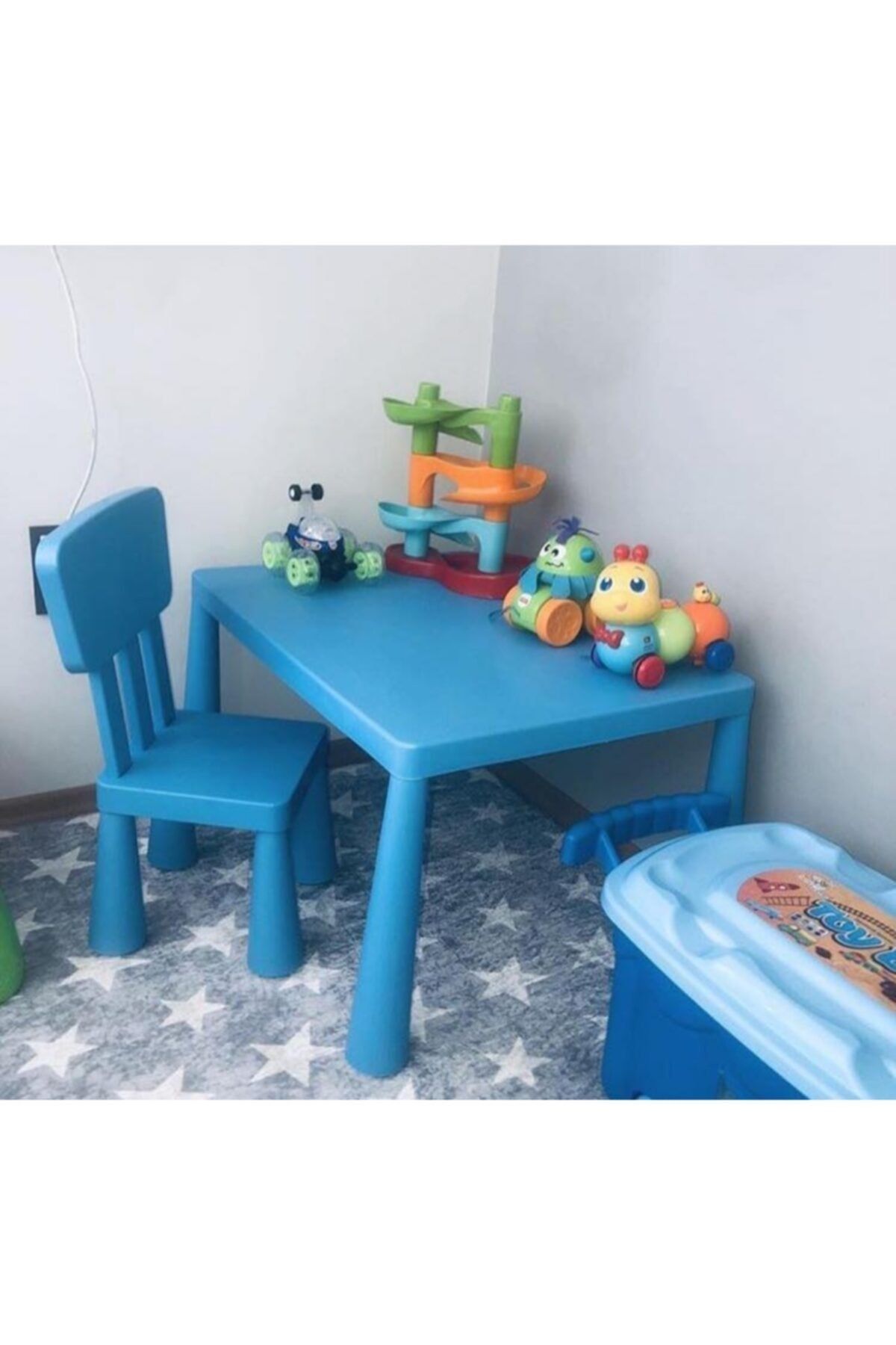 zengi plastik Mavi Mammut Çocuk Masası ve Mavi Sandalye 1+1