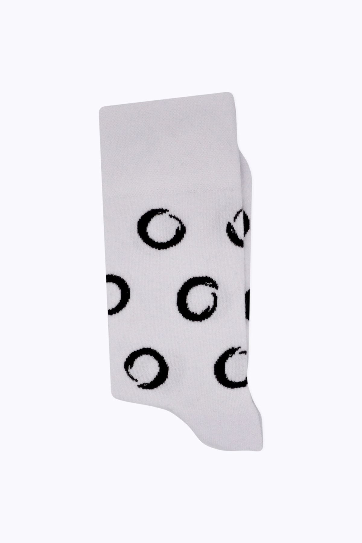 Socks Academy O Harfli Beyaz Soket Çorap