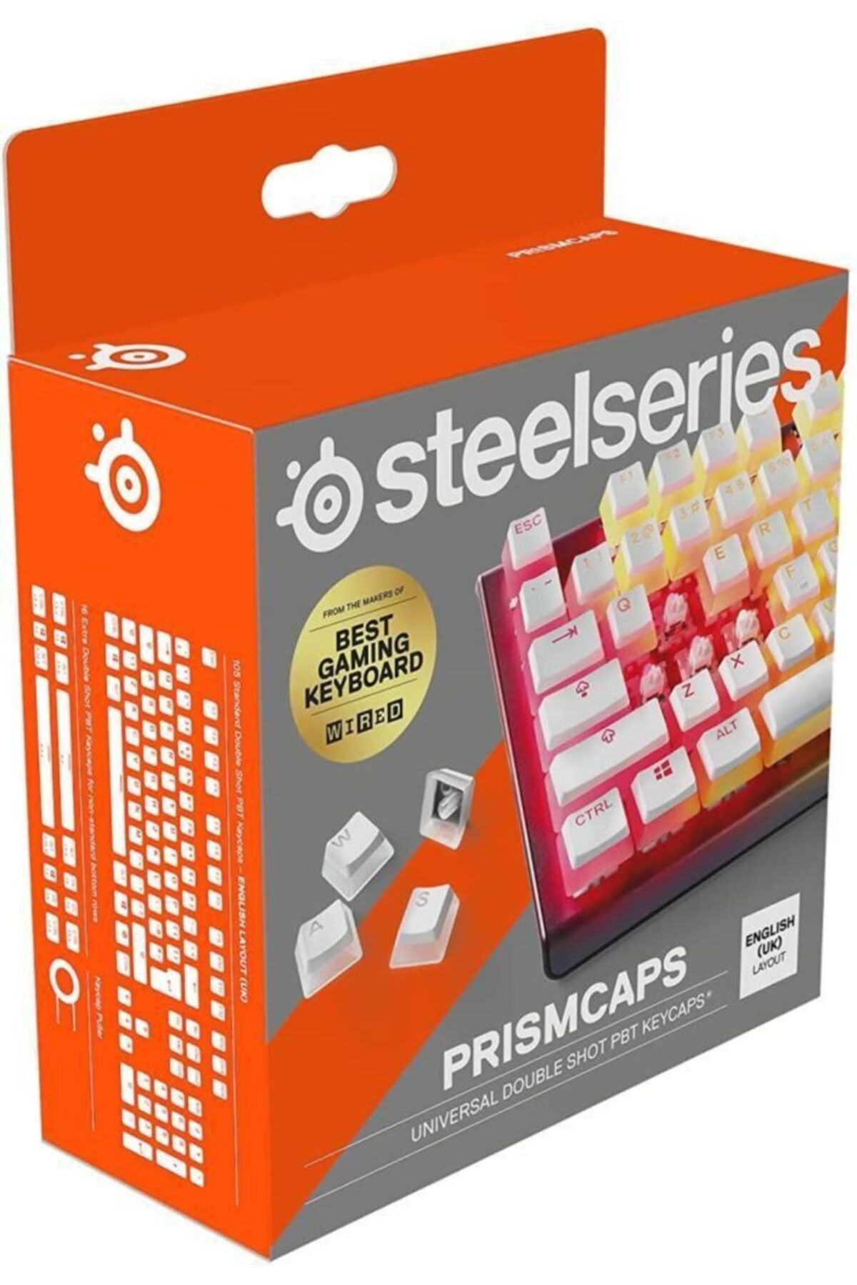 SteelSeries Prismcaps Beyaz Tuş Takımı Uk