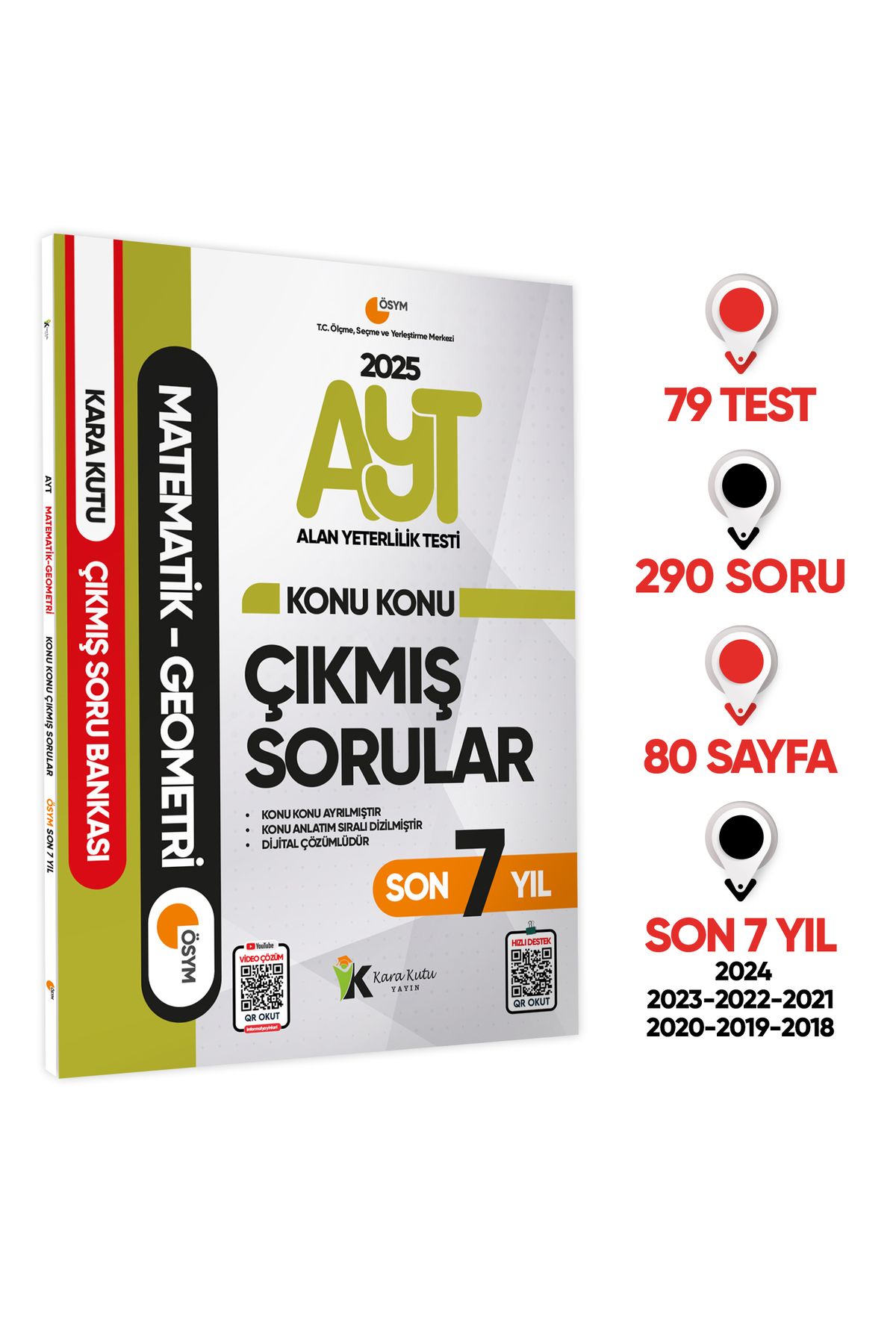 İnformal Yayınları 2025 Yks-ayt Matematik-geometri Kara Ösym Çıkmış Soru Bankası Çözümlü Konu Konu Son 7 Yıl