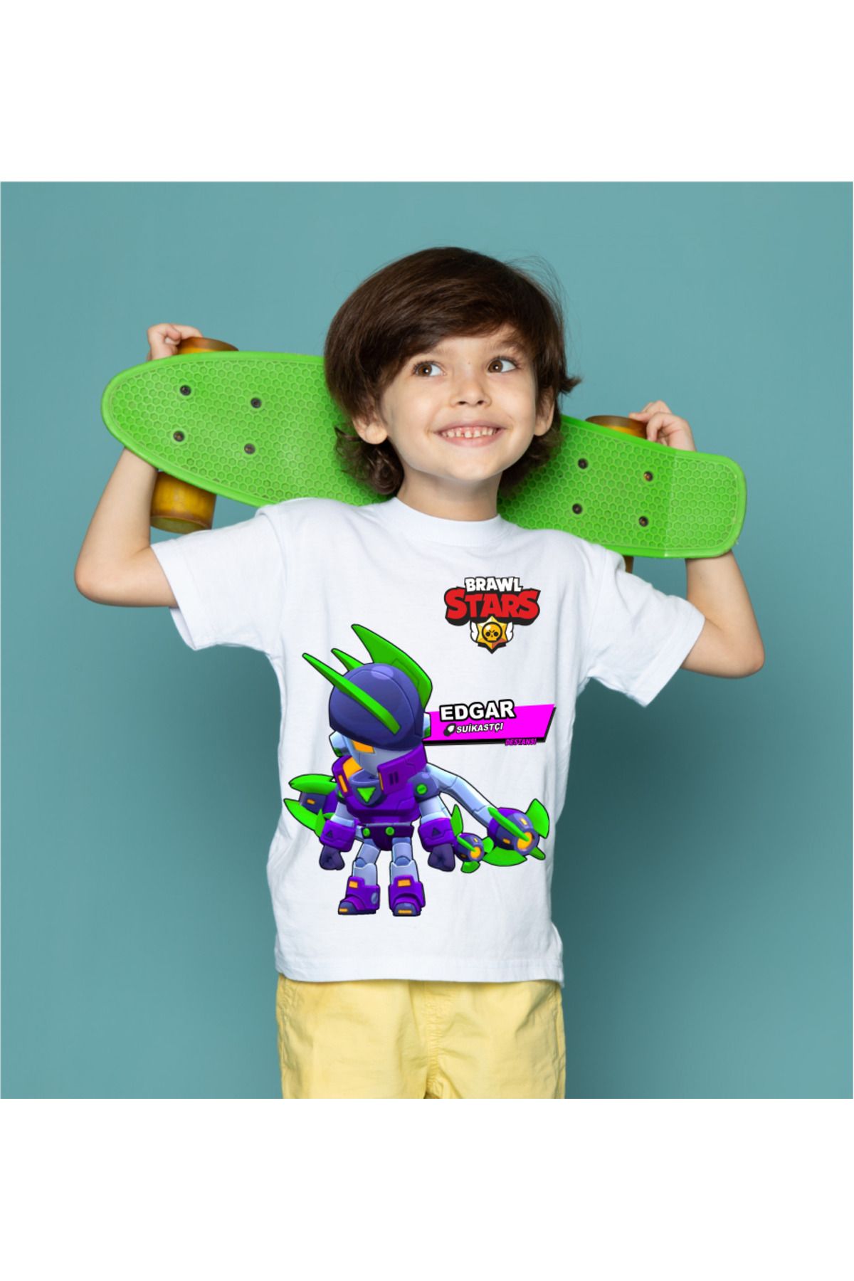 Home Brawl Stars EDGAR Unisex Çocuk Tişört Farklı Kostüm Seçenekleri İle !
