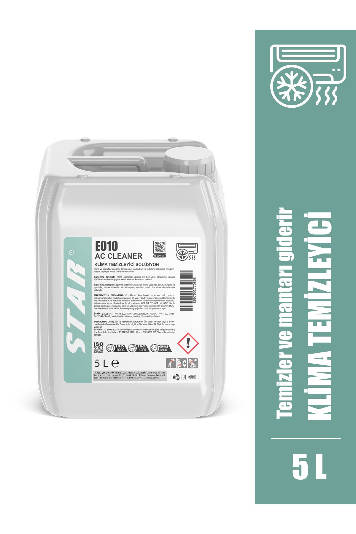 Can Star Klima Temizleme Sıvısı 5 Litre