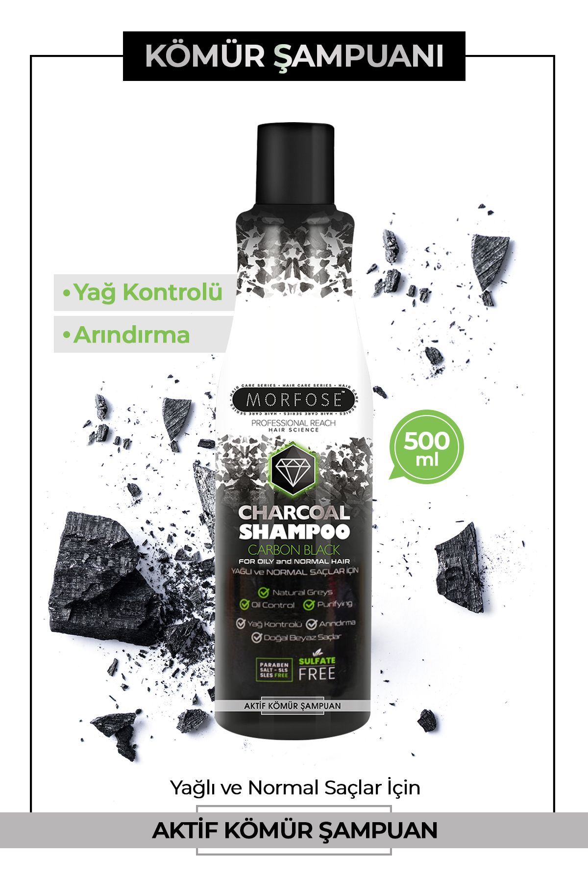Morfose Karbon Şampuan 500 ml