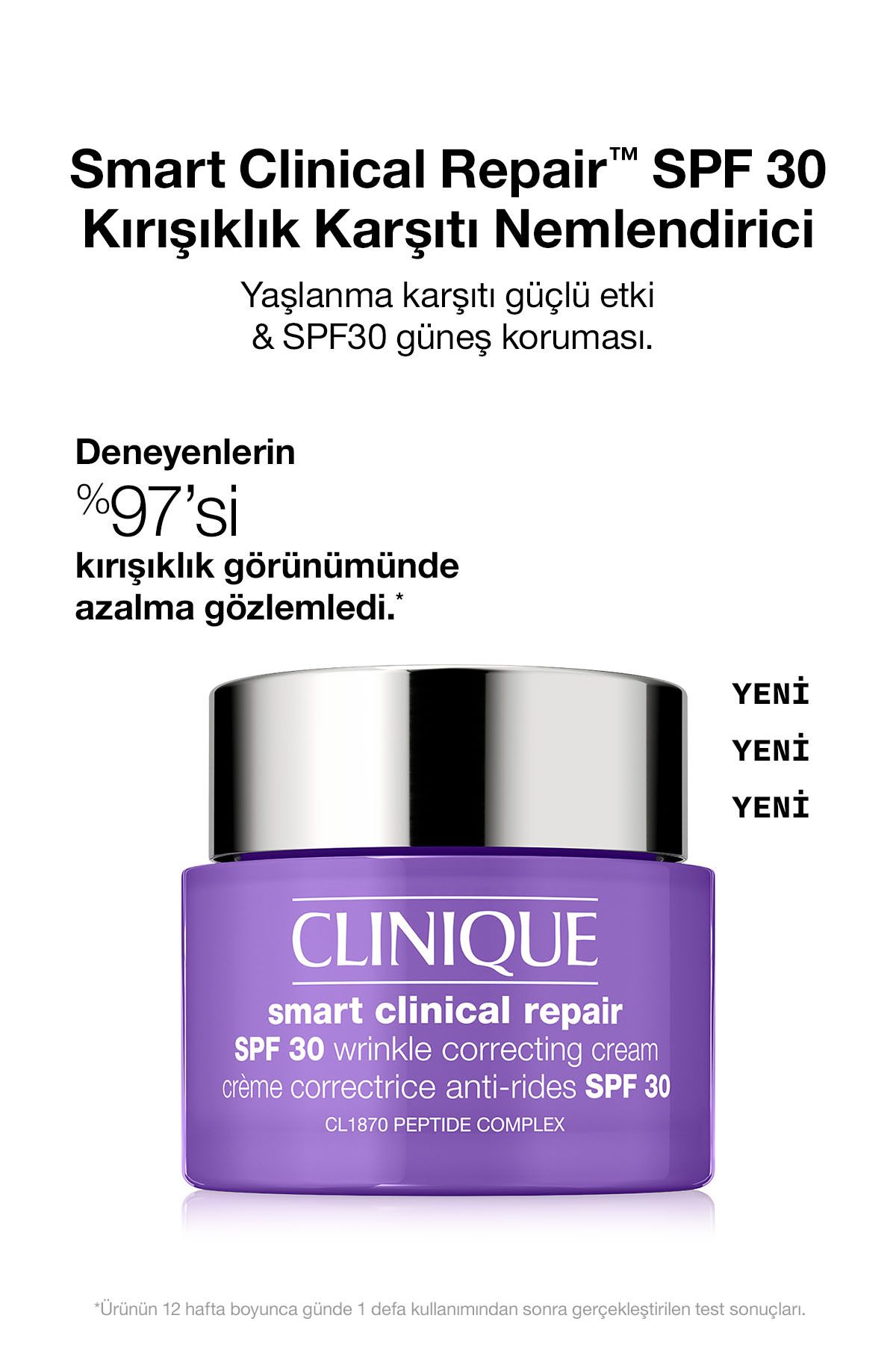 Clinique Smart Clinical Repair™ Spf 30 Kırışıklık Görünümü Karşıtı Krem 75ml | Hyalüronik Asit, Peptitler