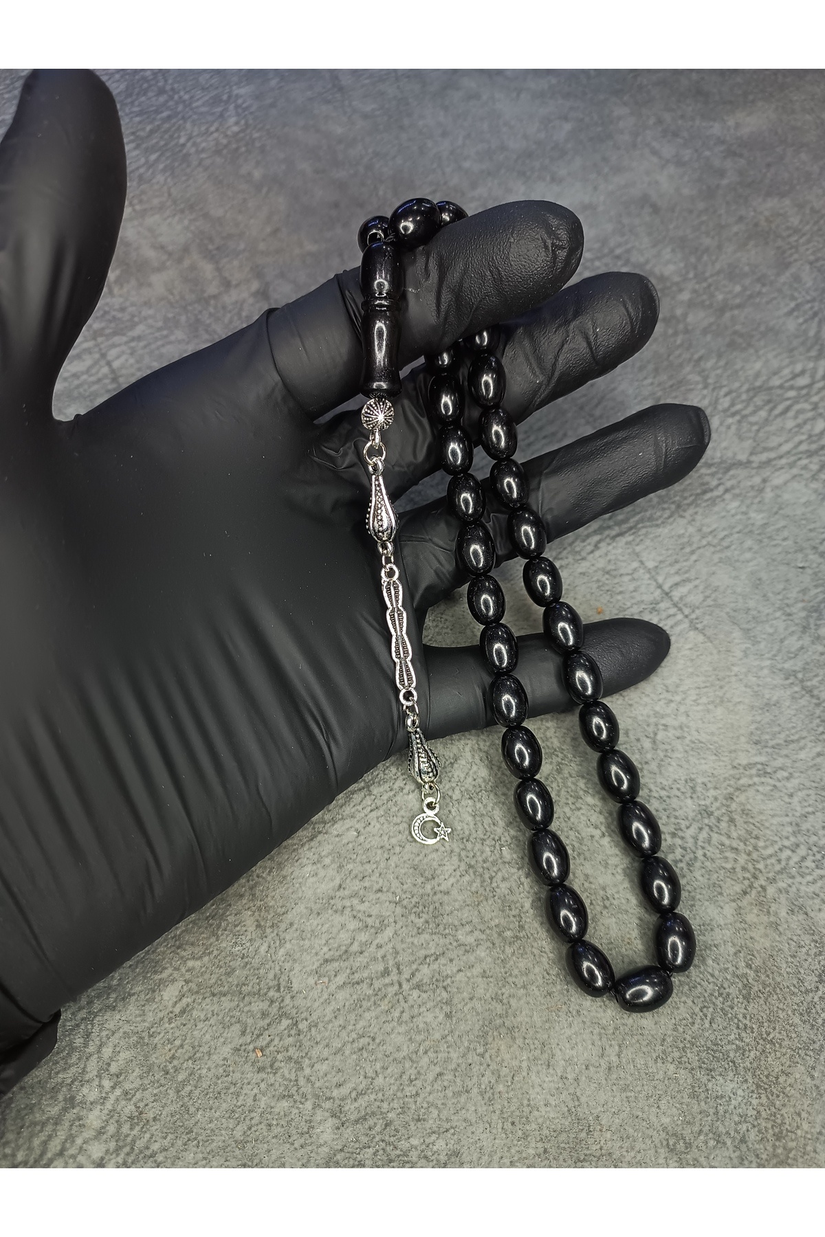 Mos Tespih Gürcistan Oltu Taşı Üst Düzey Tesbih | Doğal Taş Tespih