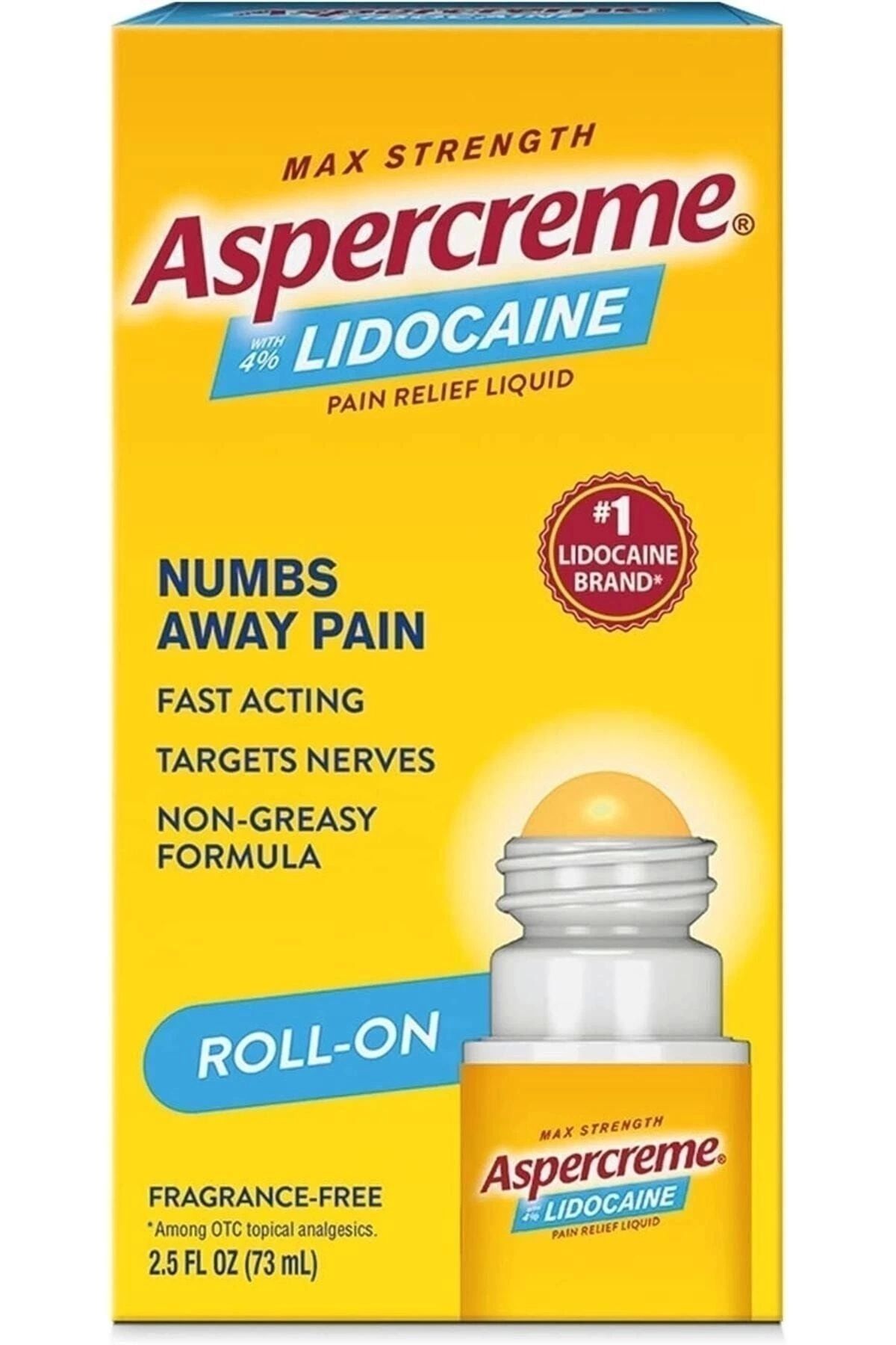 Aspercreme Lidocaine Roll On 73 Ml.