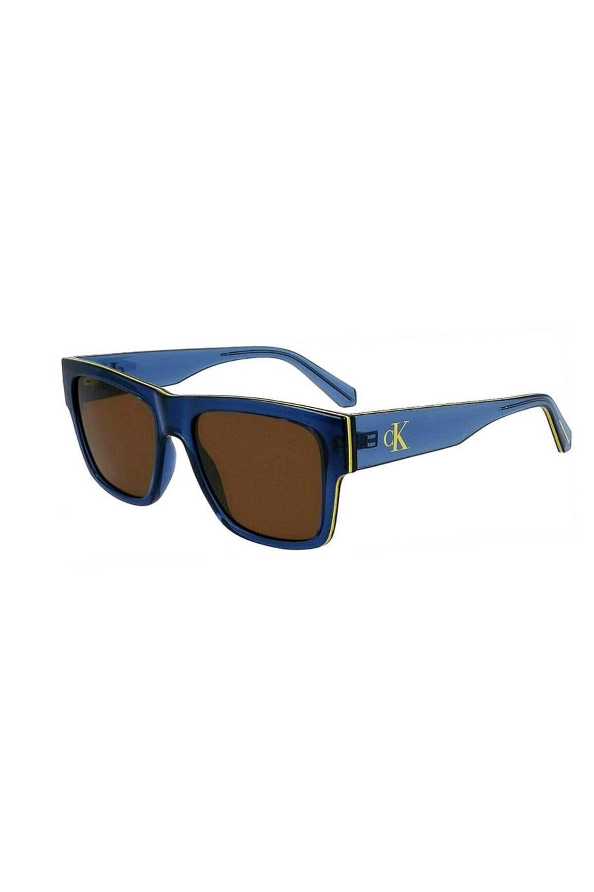 Calvin Klein Jeans Ckj 23605s 400 56 Unisex Kare Mavi Kemik Güneş Gözlüğü