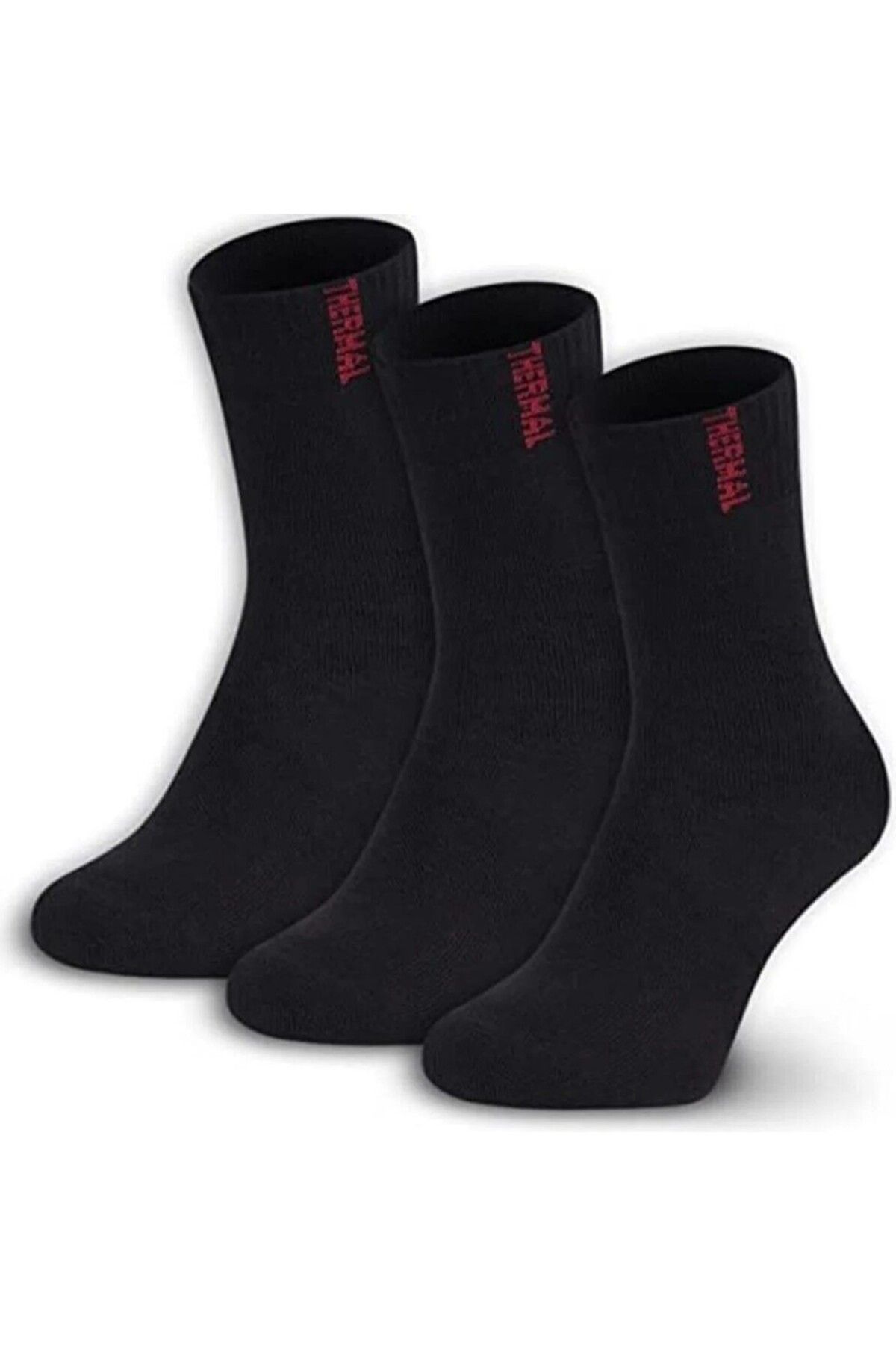 Lonca Tekstil 3'lü Kadın Thermal Havlu Çorap Siyah Renk