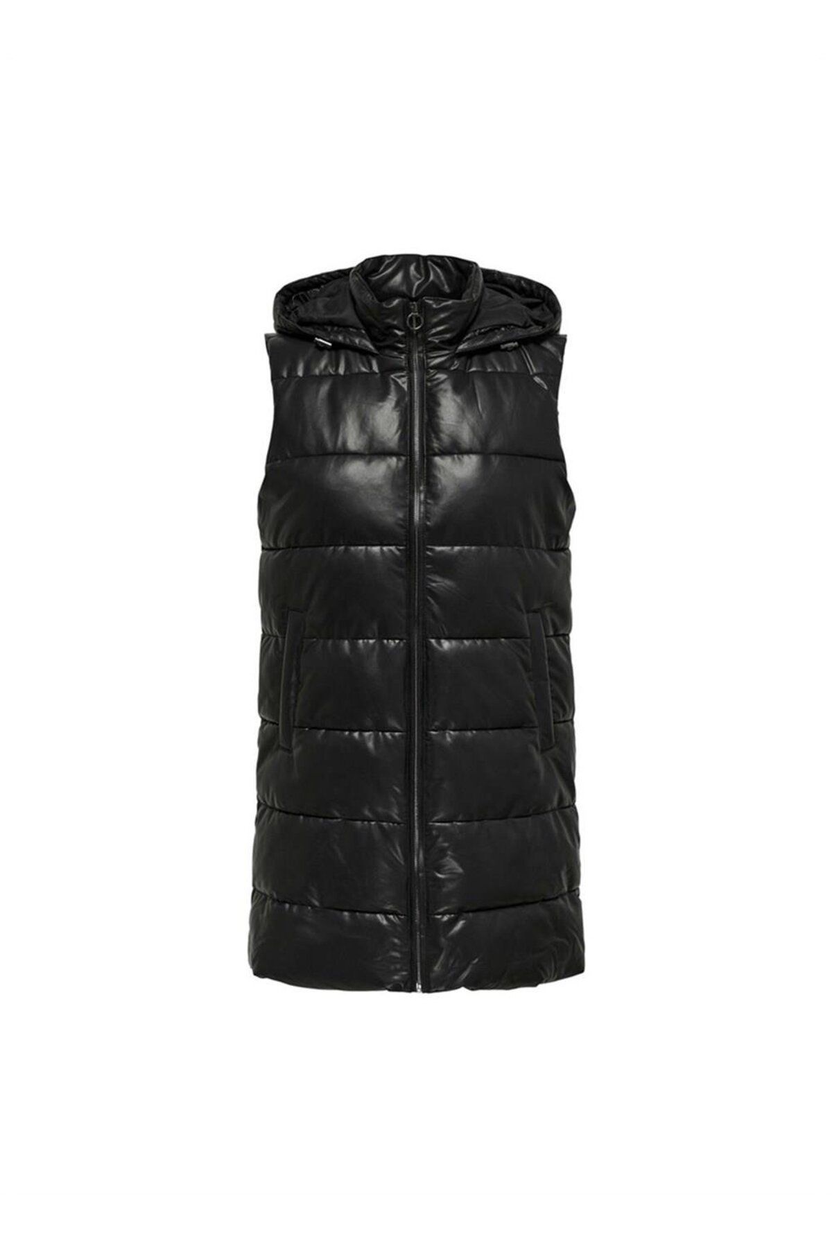 ONLY Onlanja Faux Leather Waistcoat Cc Otw Kadın Yelek