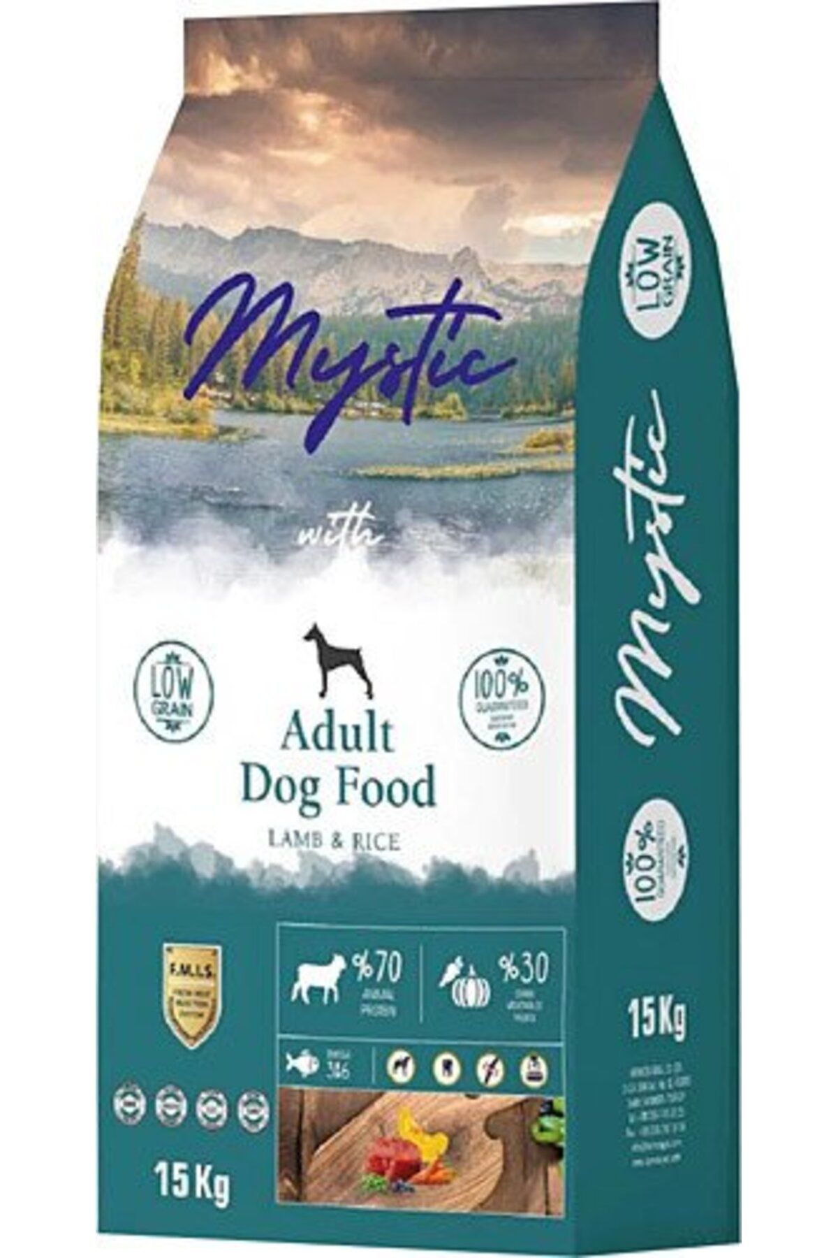 Mystic Az Tahıllı Yetişkin Köpek Maması Kuzulu 15 Kg