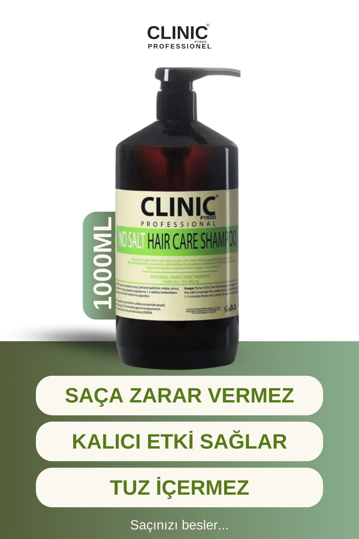CLINIC PYROO Tuzsuz Şampuan 1000ml