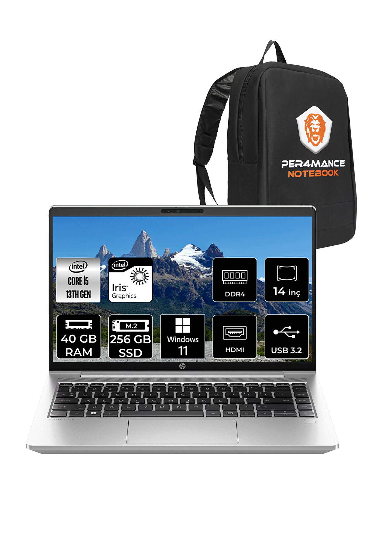 ProBook 440 G10 İ5 1334U 40GB RAM 256GB SSD 14'' FHD IPS W11P Dizüstü Bilgisayar _71 PER4 ÇANTA